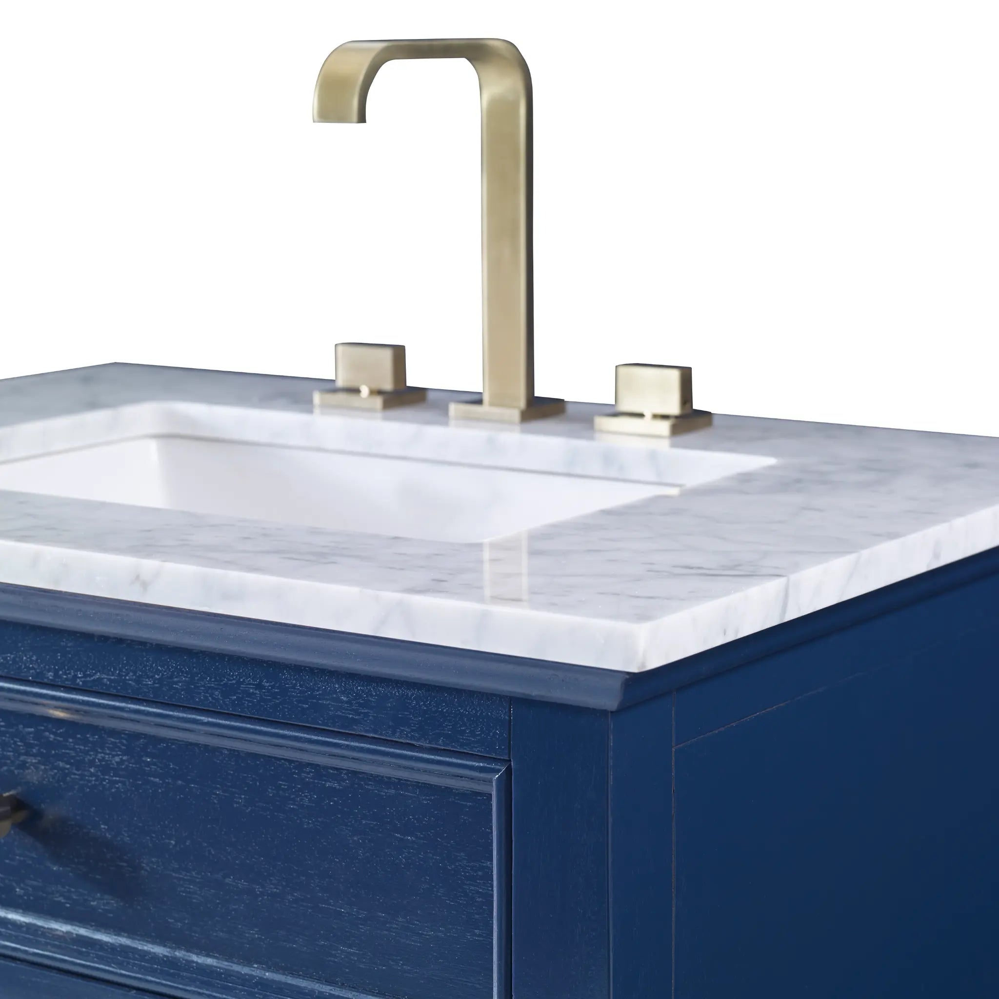 30" Louvered Medium Sink Chest - Cadet Blue by Ambella Home image 2