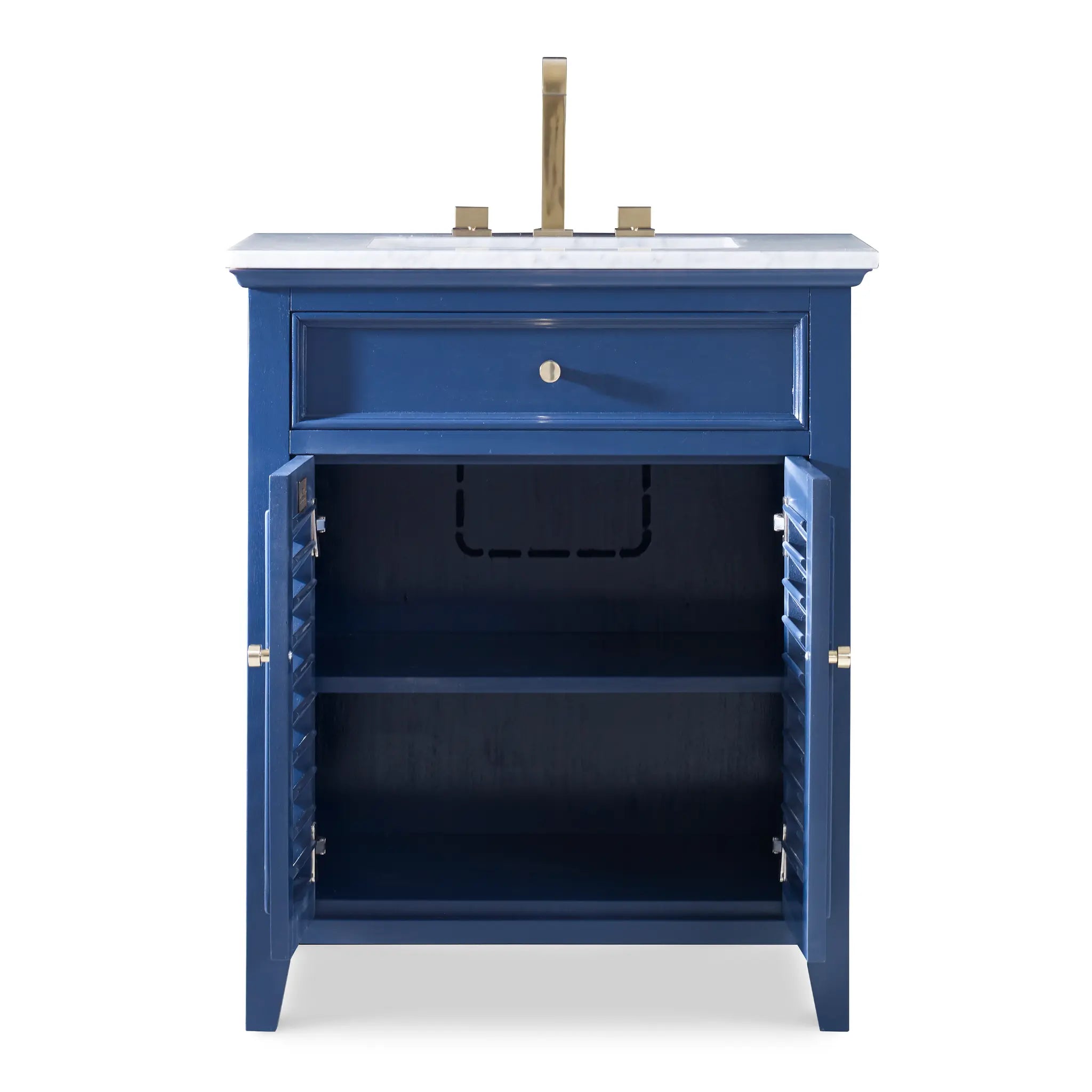 30" Louvered Medium Sink Chest - Cadet Blue by Ambella Home image 3