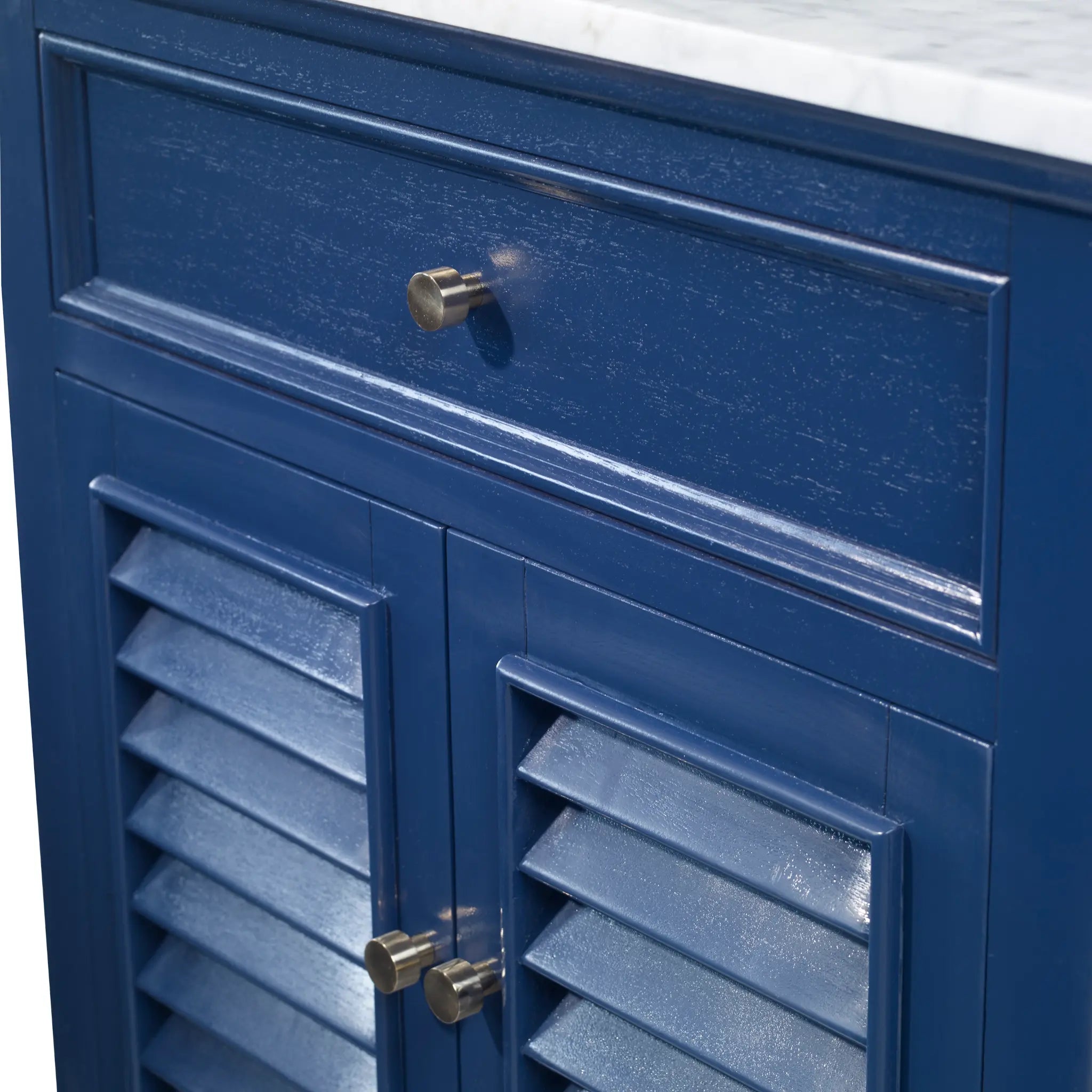 30" Louvered Medium Sink Chest - Cadet Blue by Ambella Home image 5