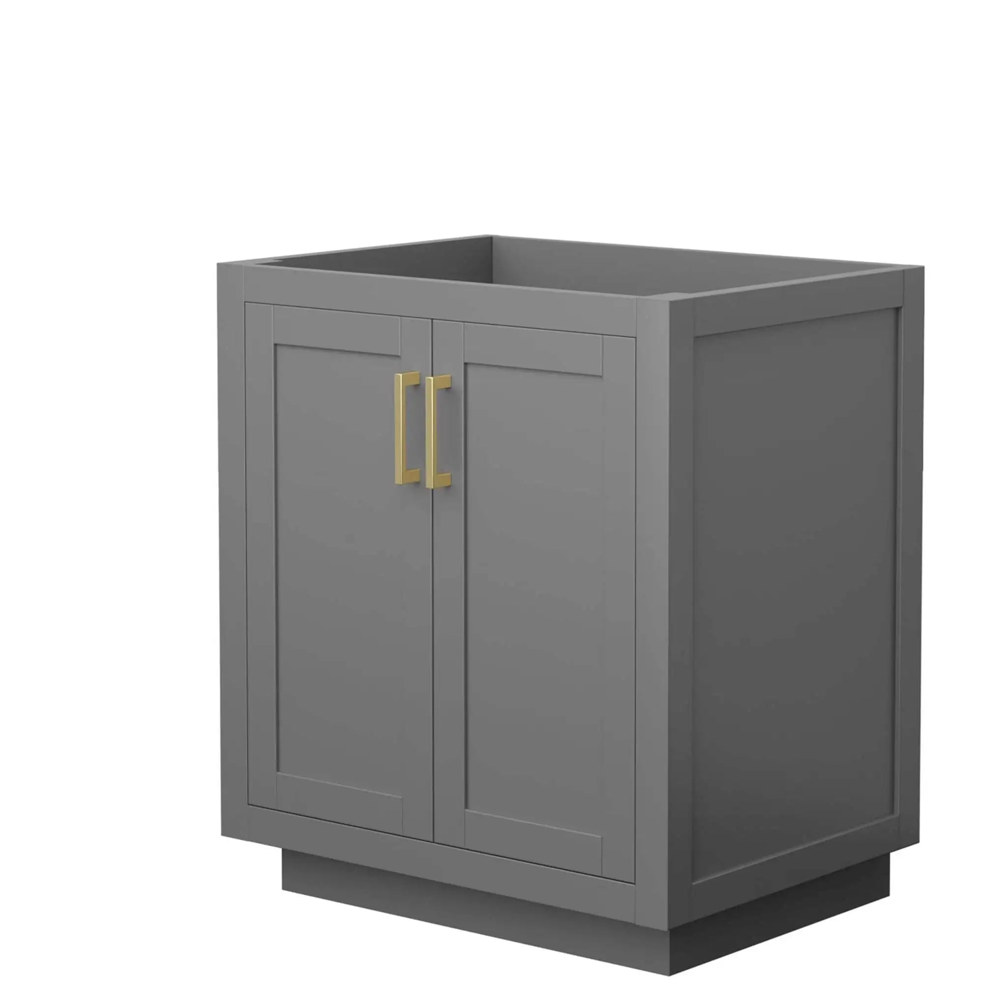 30" Miranda Single Bathroom Vanity in Dark Gray with Brushed Gold Trim by Wyndham