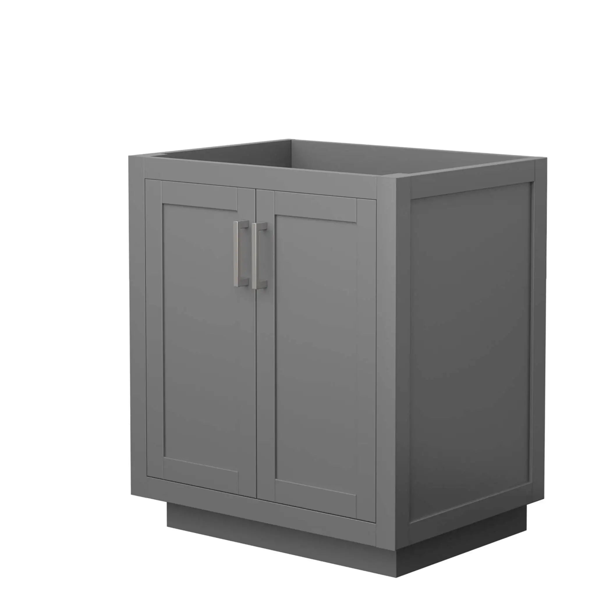 30" Miranda Single Bathroom Vanity in Dark Gray with Brushed Nickel Trim by Wyndham