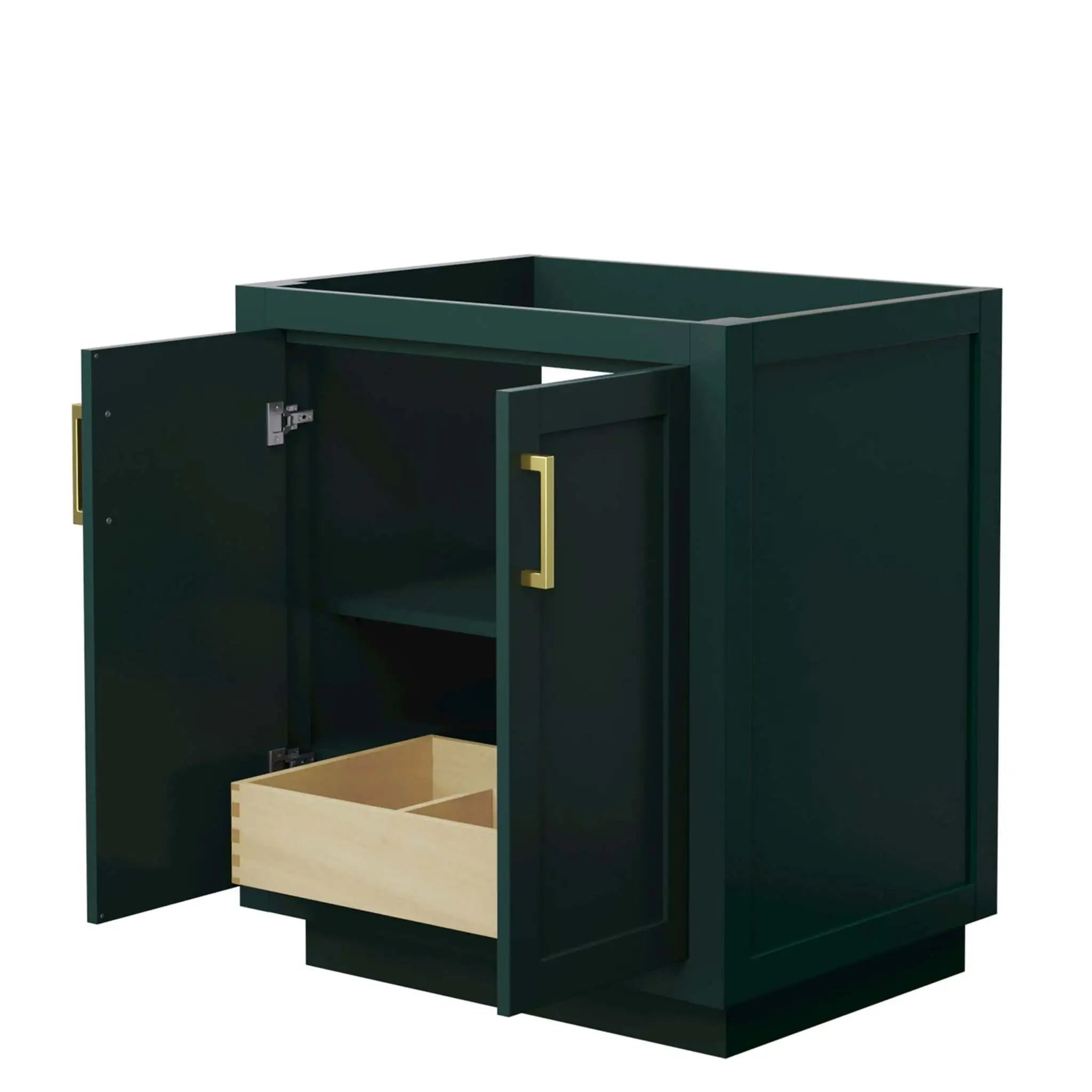 30" Miranda Single Bathroom Vanity in Green with Brushed Gold Trim by Wyndham