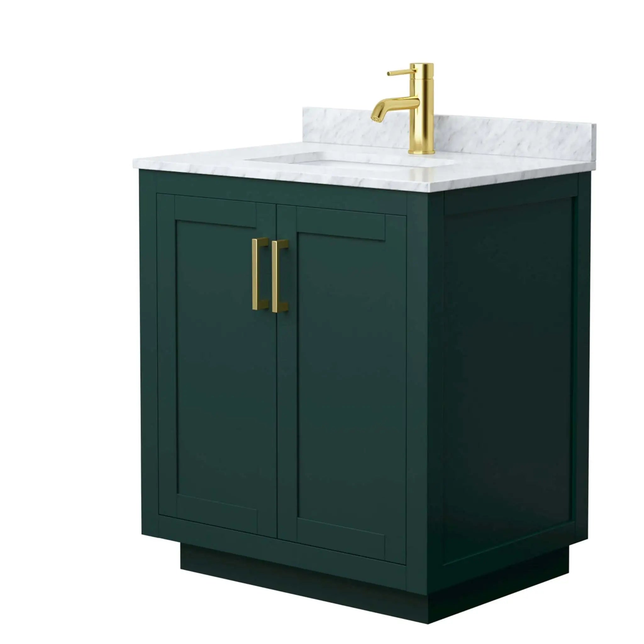30" Miranda Single Bathroom Vanity in Green with Brushed Gold Trim by Wyndham