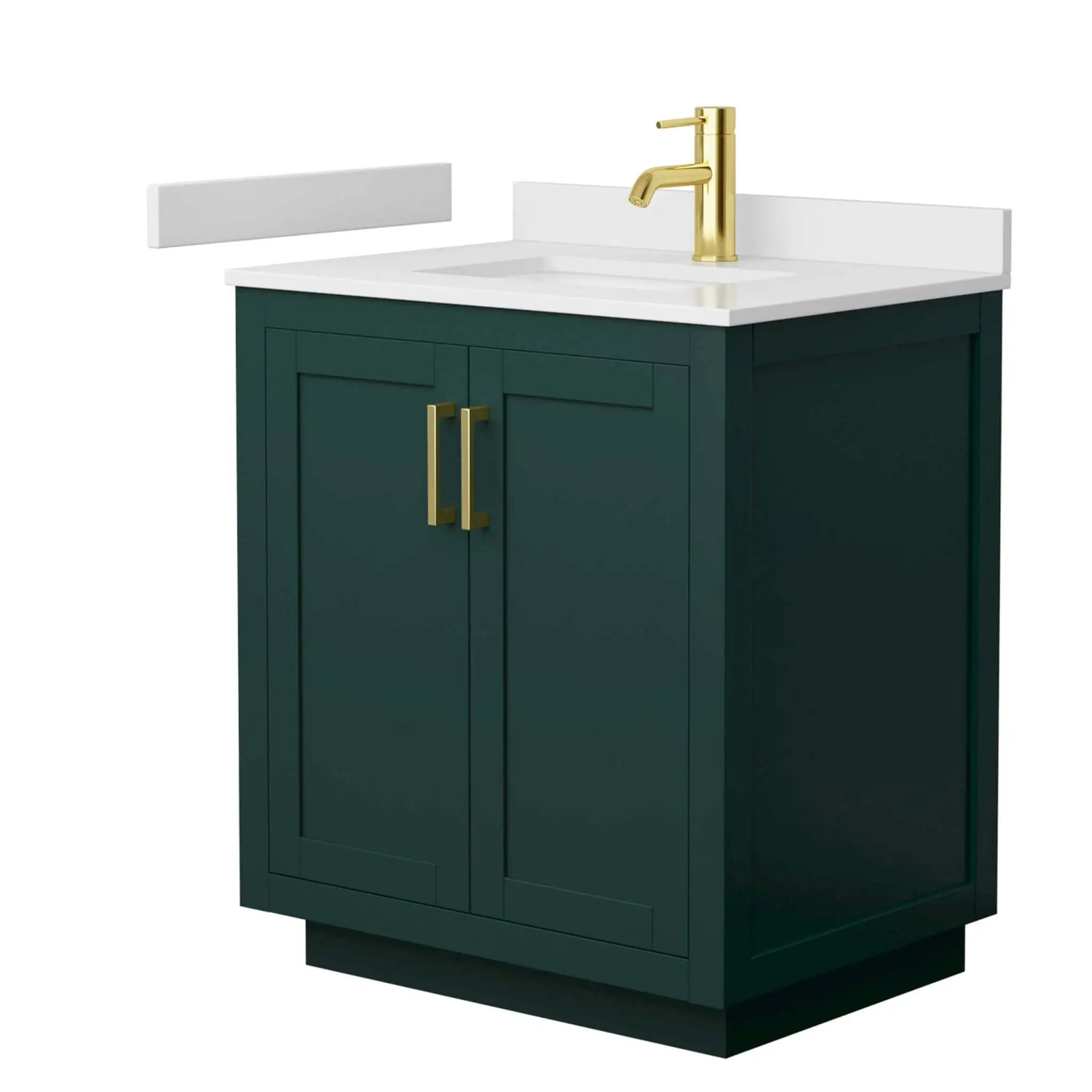 30" Miranda Single Bathroom Vanity in Green with Brushed Gold Trim by Wyndham