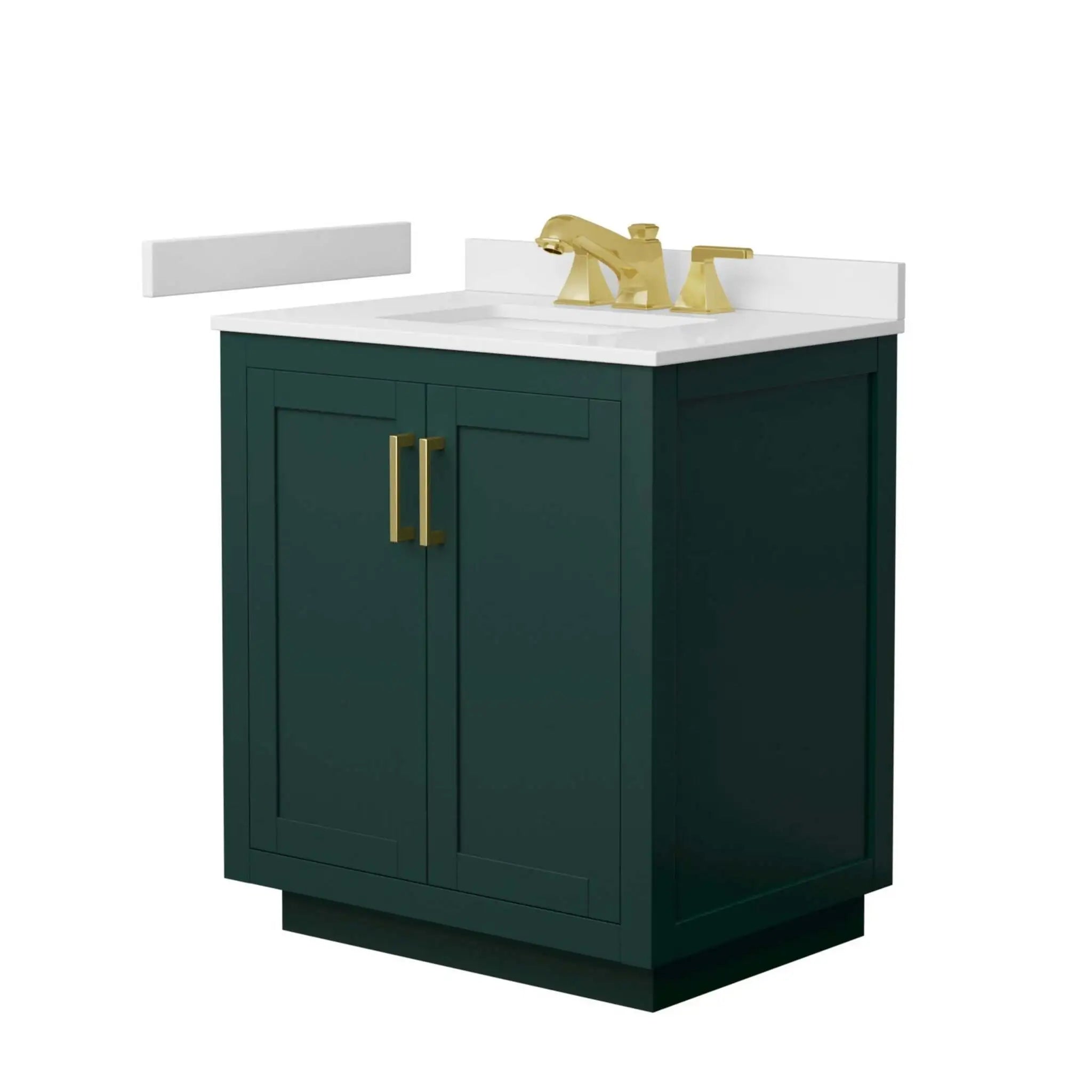 30" Miranda Single Bathroom Vanity in Green with Brushed Gold Trim by Wyndham