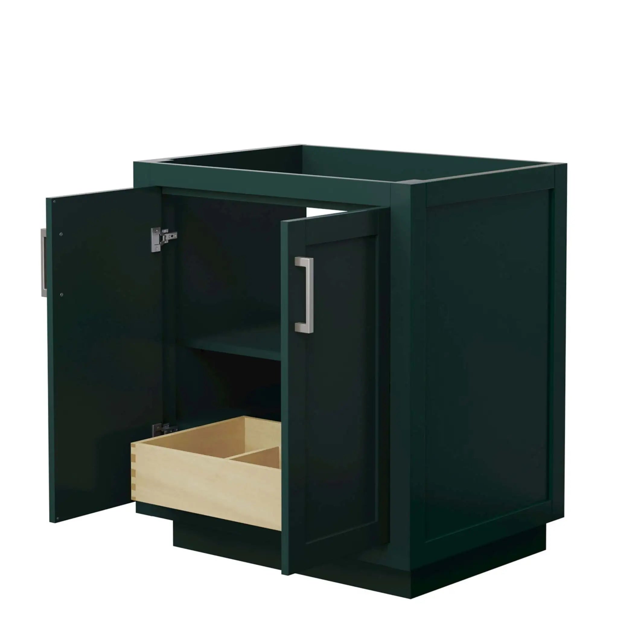 30" Miranda Single Bathroom Vanity in Green with Brushed Nickel Trim by Wyndham