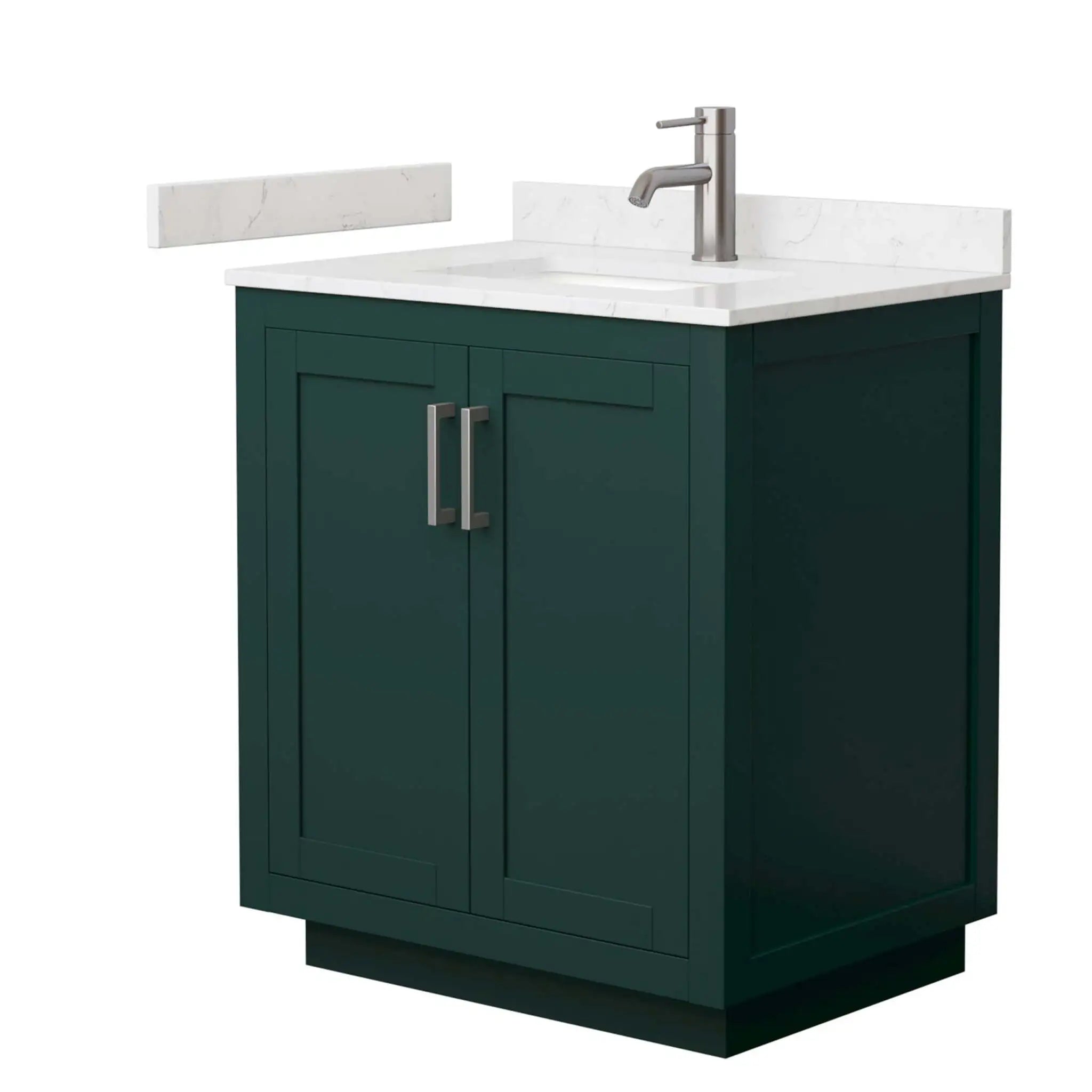 30" Miranda Single Bathroom Vanity in Green with Brushed Nickel Trim by Wyndham