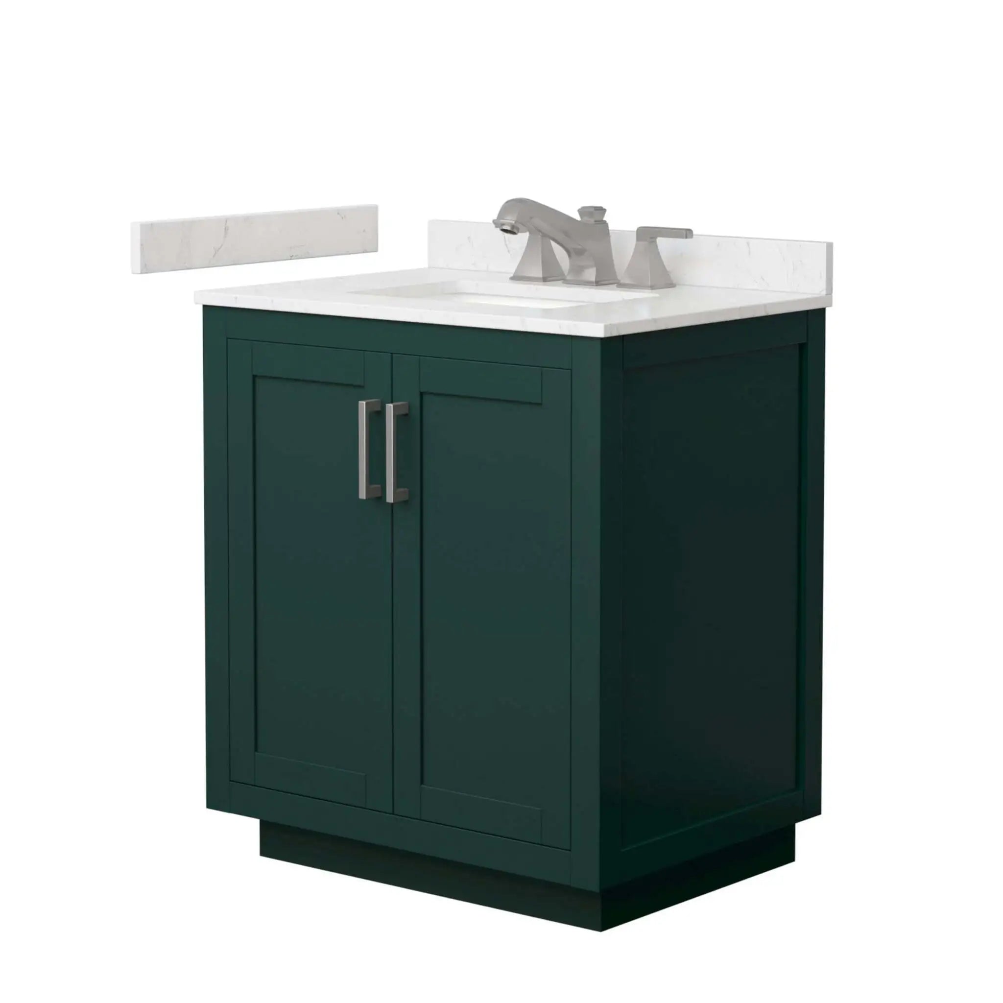 30" Miranda Single Bathroom Vanity in Green with Brushed Nickel Trim by Wyndham