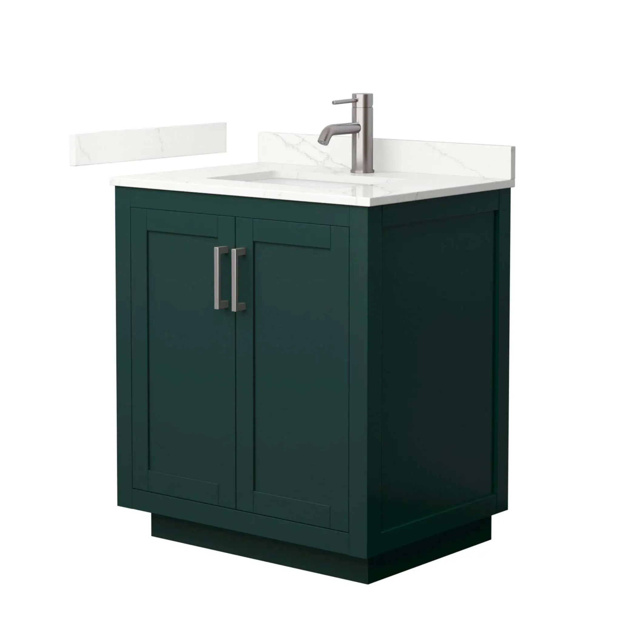 30" Miranda Single Bathroom Vanity in Green with Brushed Nickel Trim by Wyndham