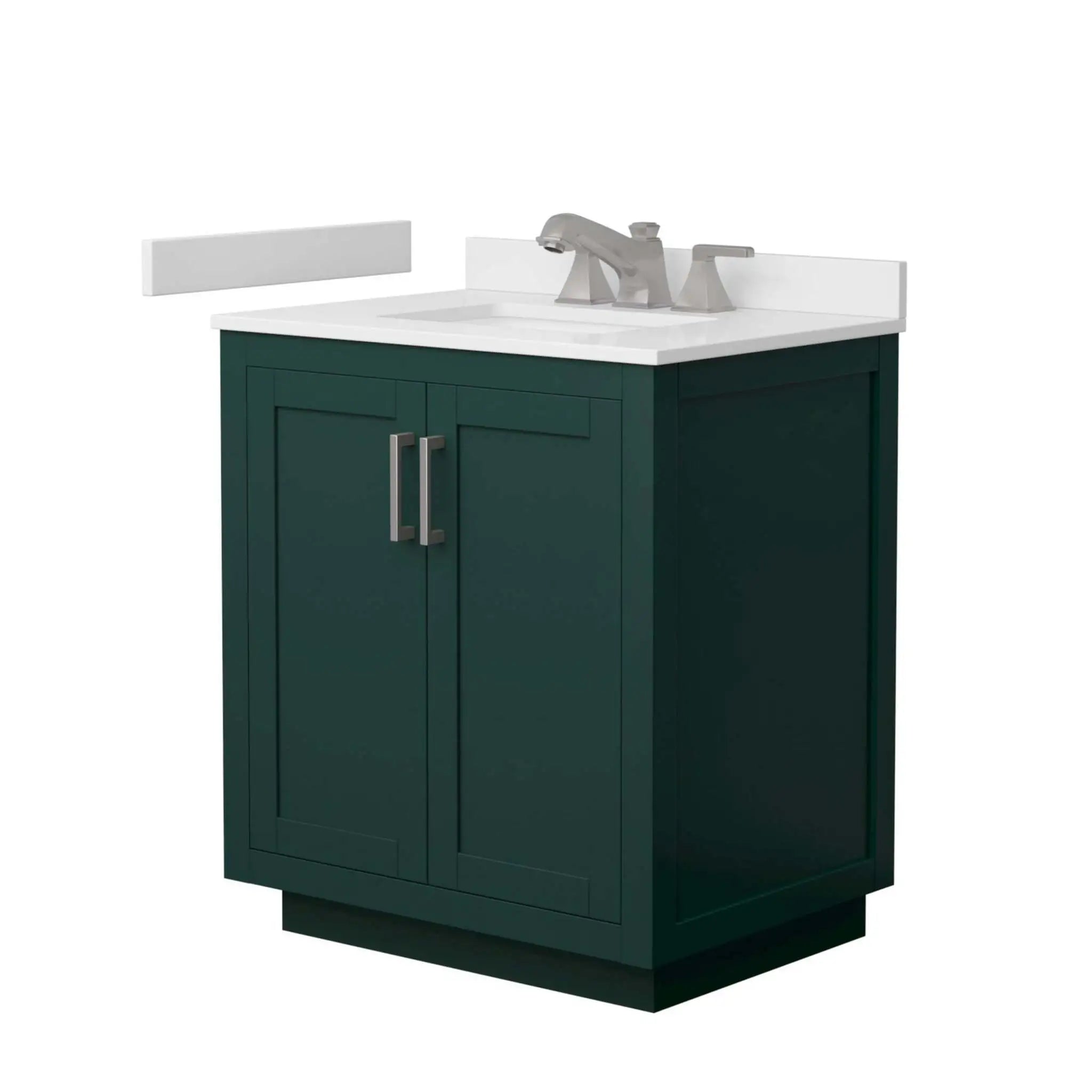 30" Miranda Single Bathroom Vanity in Green with Brushed Nickel Trim by Wyndham