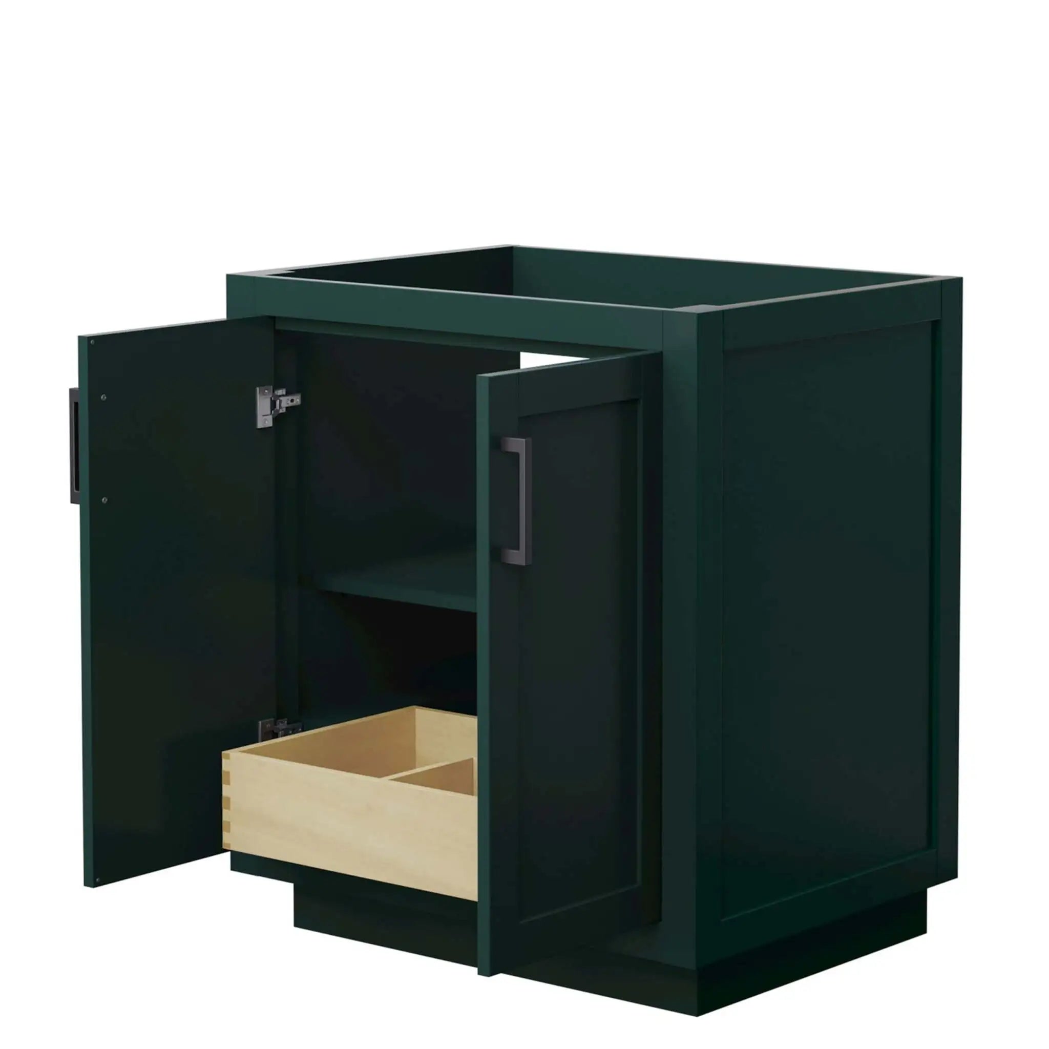 30" Miranda Single Bathroom Vanity in Green with Matte Black Trim by Wyndham