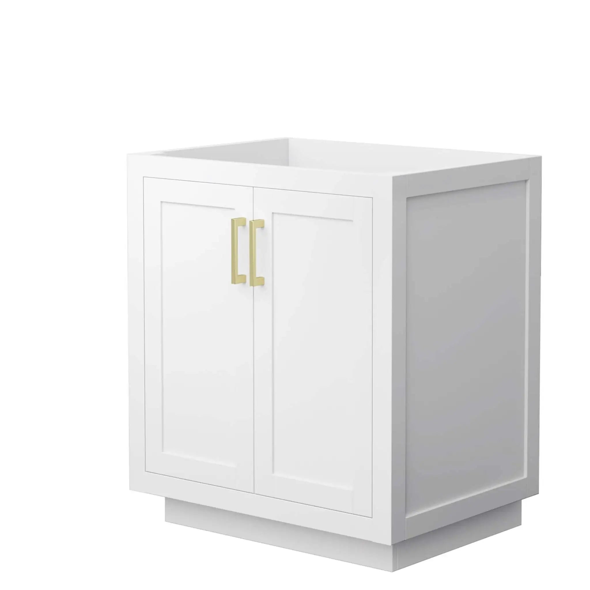 30" Miranda Single Bathroom Vanity in White with Brushed Gold Trim by Wyndham