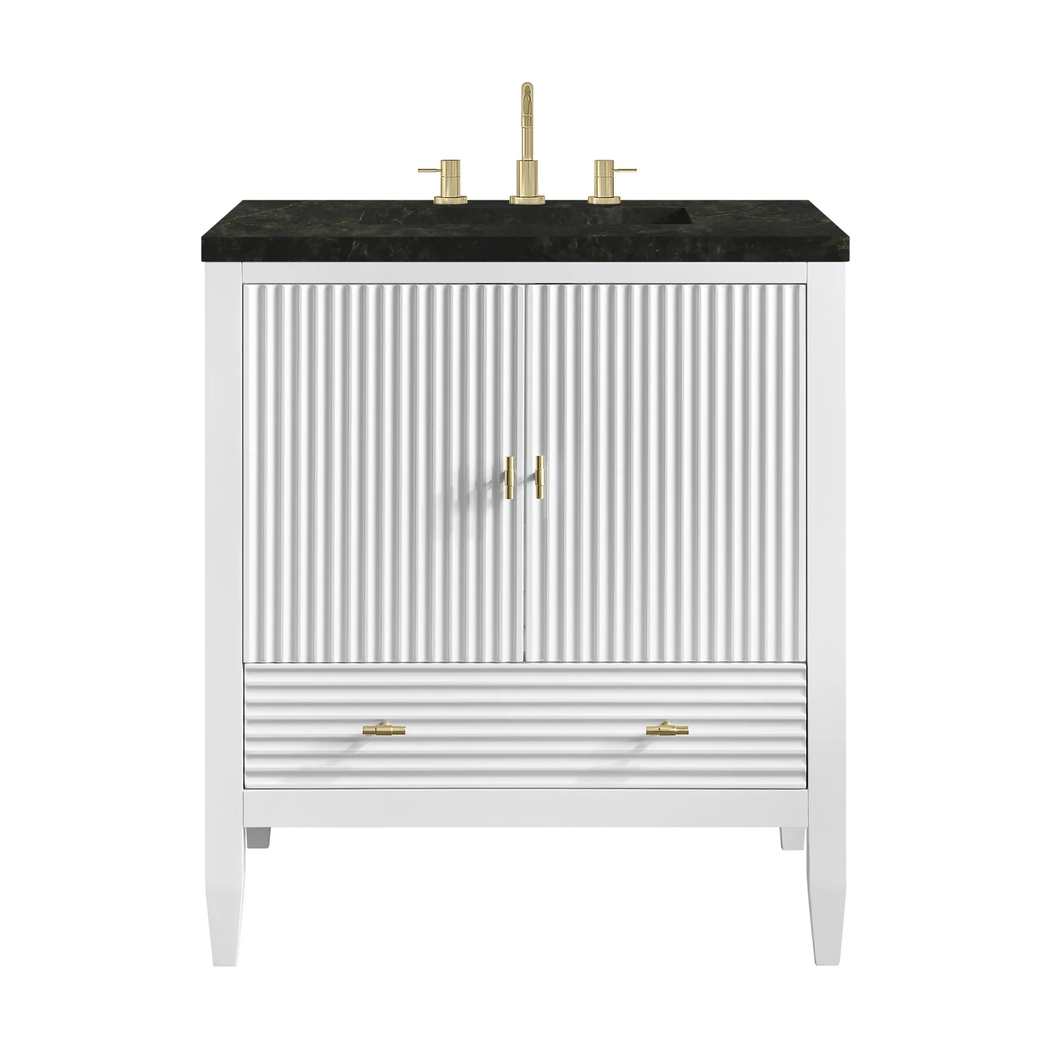 30" Myrrin Single Vanity in Bright White by James Martin Vanities-Phantome Eclos 