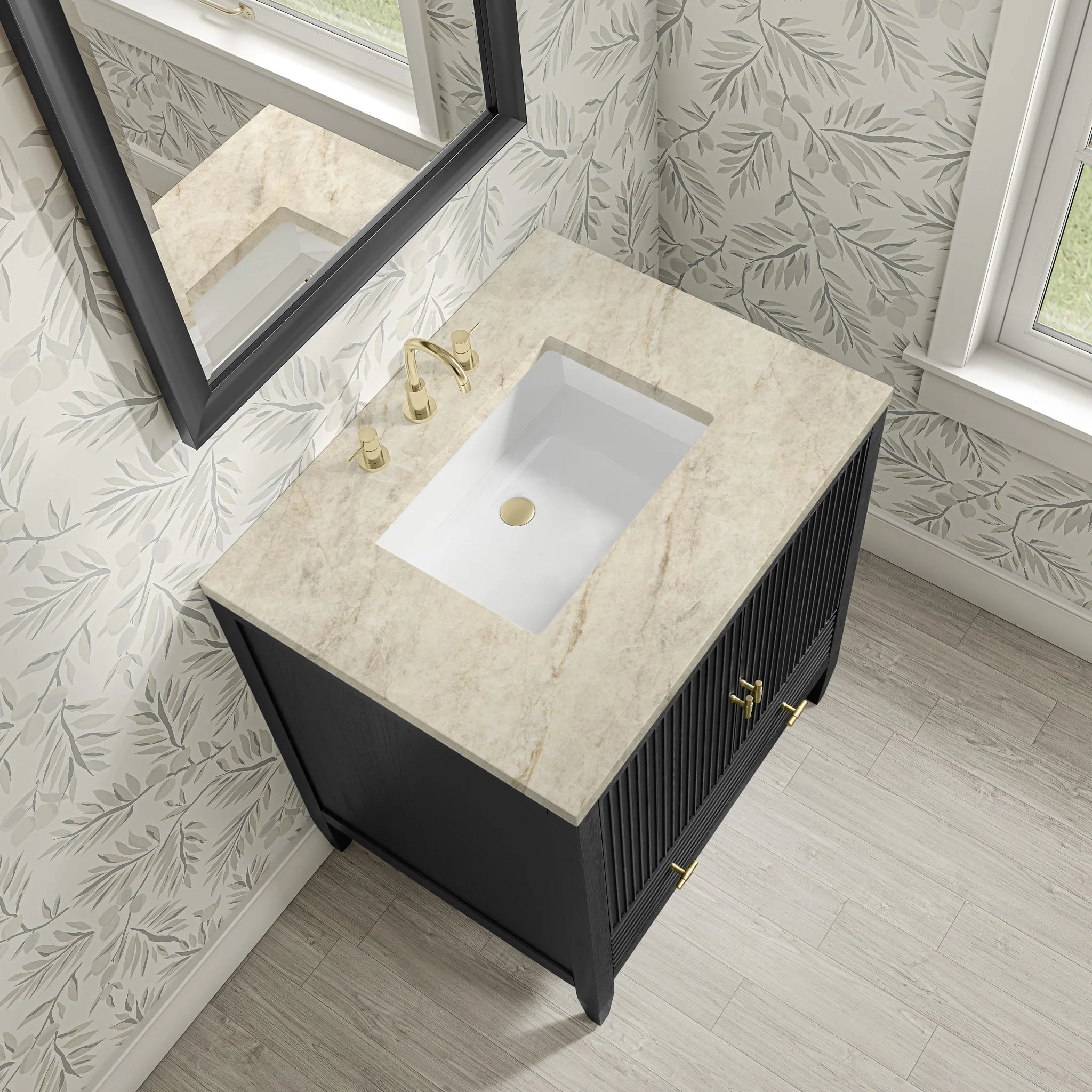 30" Myrrin Single Vanity in Carbon Oak by James Martin Vanities-Tajnar Eclos 5