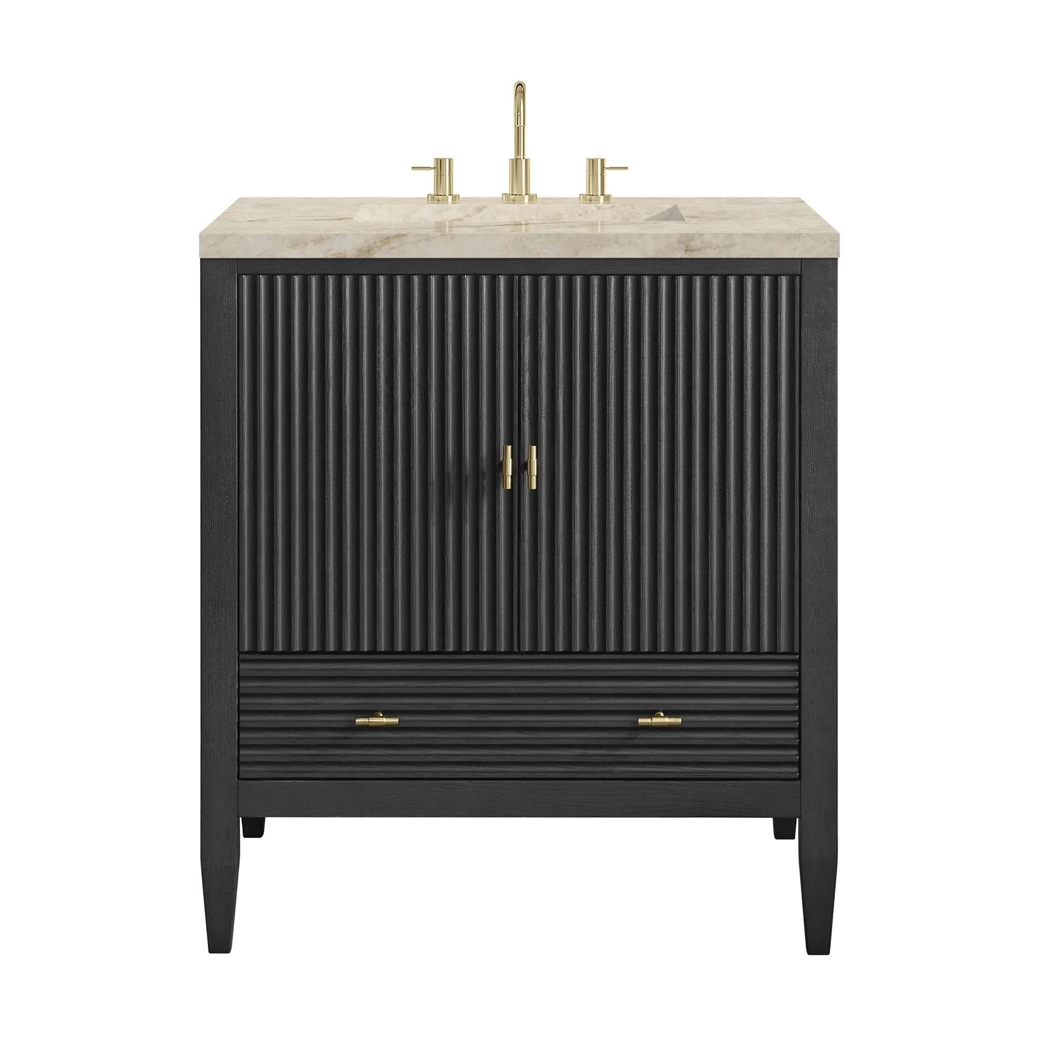 30" Myrrin Single Vanity in Carbon Oak by James Martin Vanities-Tajnar Eclos 