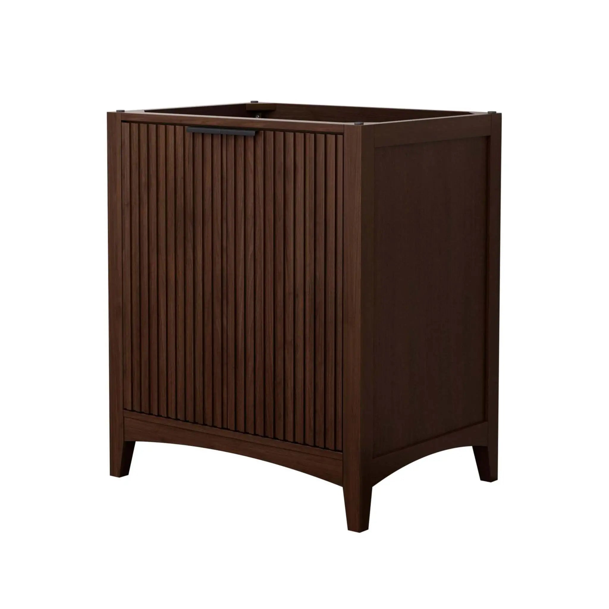 30" Palmilla Single Bathroom Vanity in Dark Walnut with Matte Black Trim by Wyndham