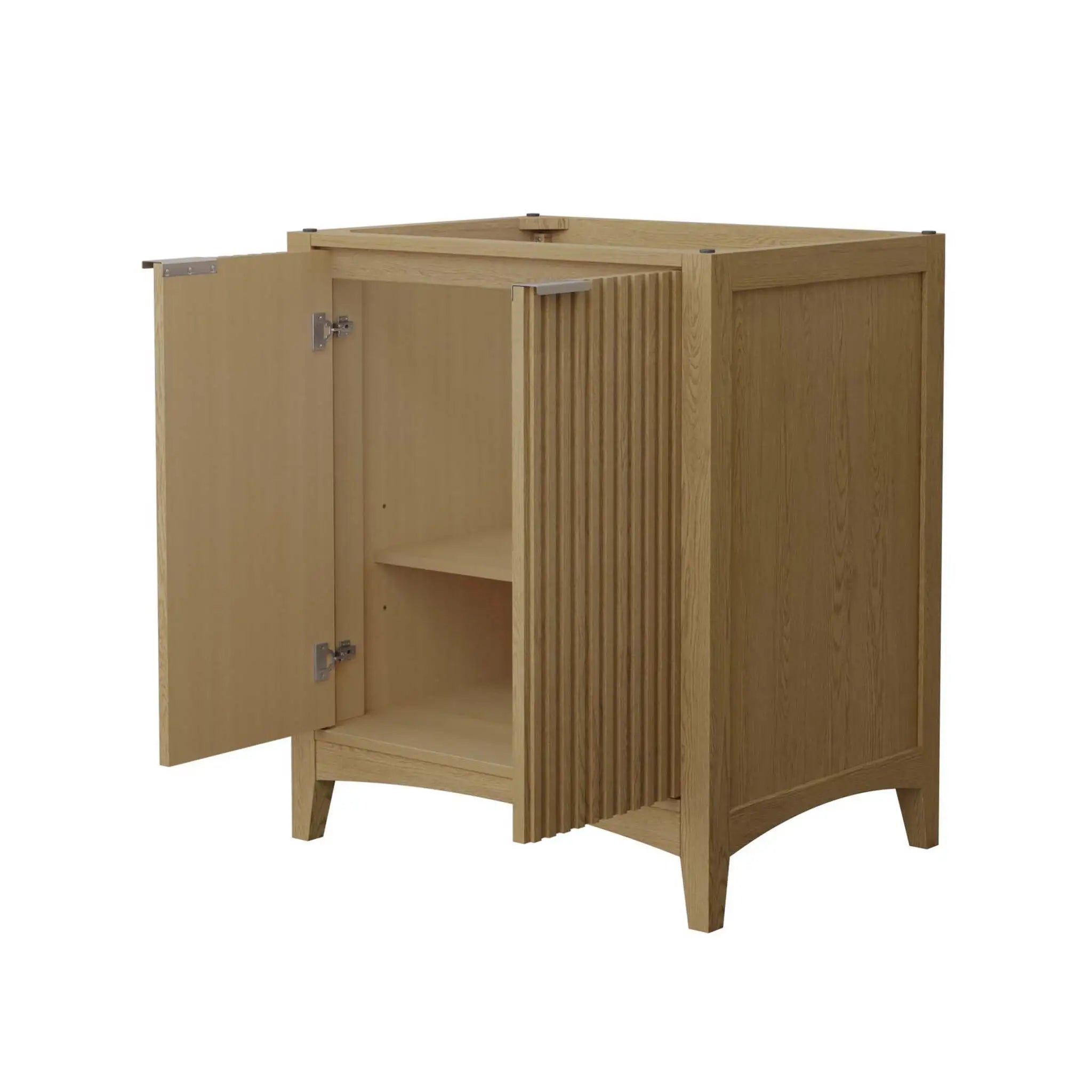 30" Palmilla Single Bathroom Vanity in Natural Oak with Brushed Nickel Trim by Wyndham