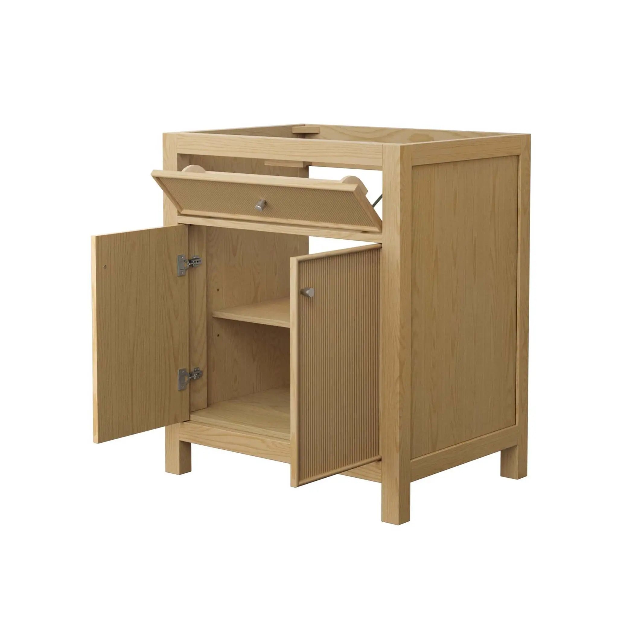30" Pendry Single Bathroom Vanity in Tanned Oak with Brushed Nickel Trim by Wyndham