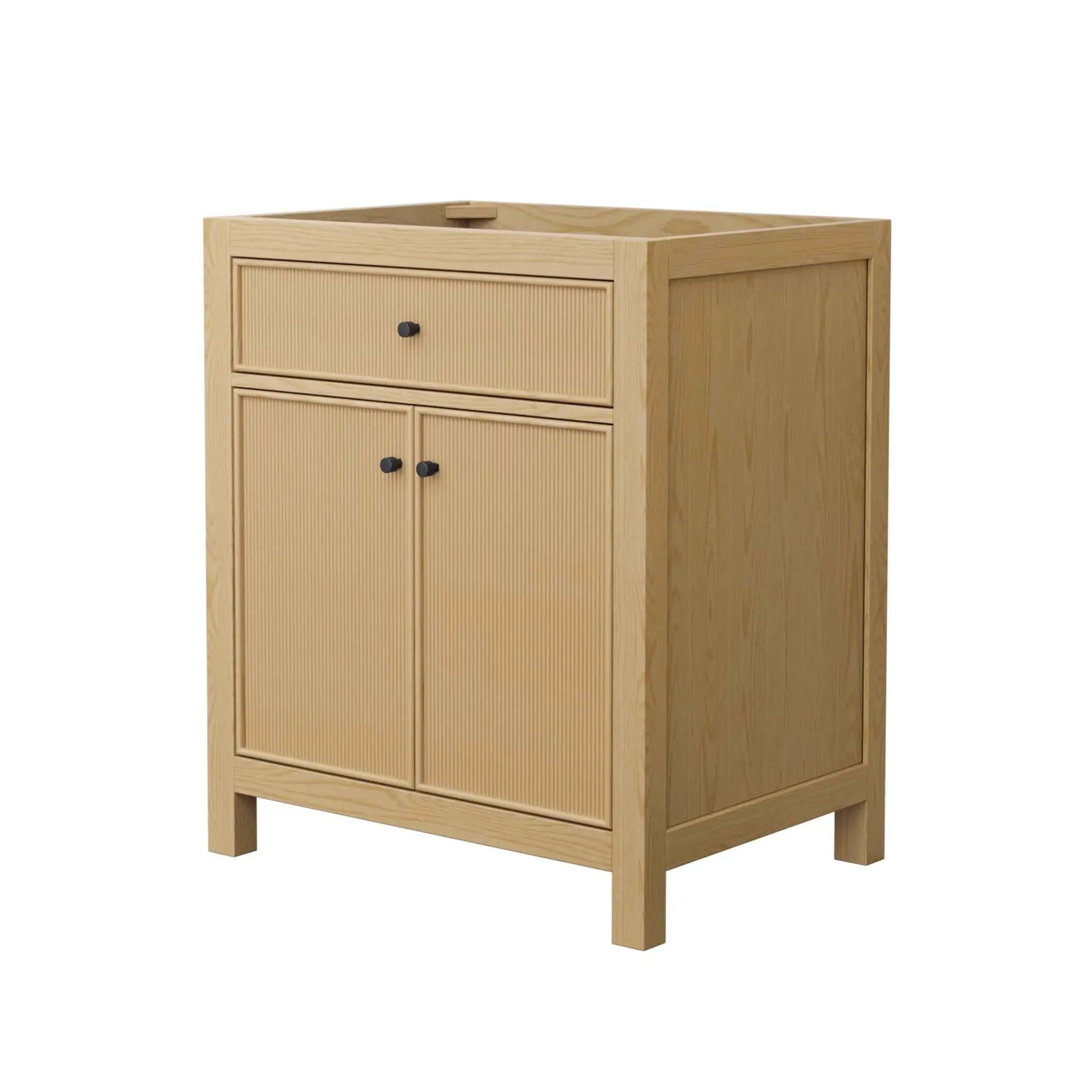 30" Pendry Single Bathroom Vanity in Tanned Oak with Matte Black Trim by Wyndham