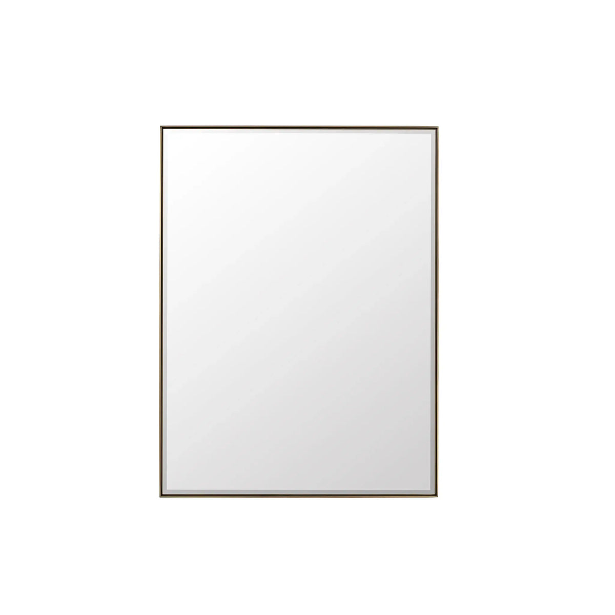 30 Inch Rohe Rectangular Mirror - Champagne Brass Image 1