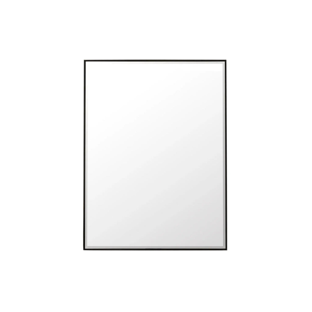 30 Inch Rohe Rectangular Mirror - Matte Black Image 1