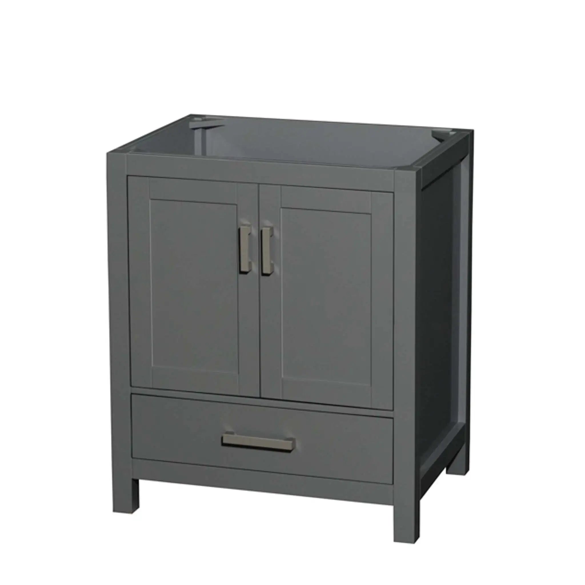 30" Sheffield Single Bathroom Vanity in Dark Gray with Brushed Chrome Trim by Wyndham