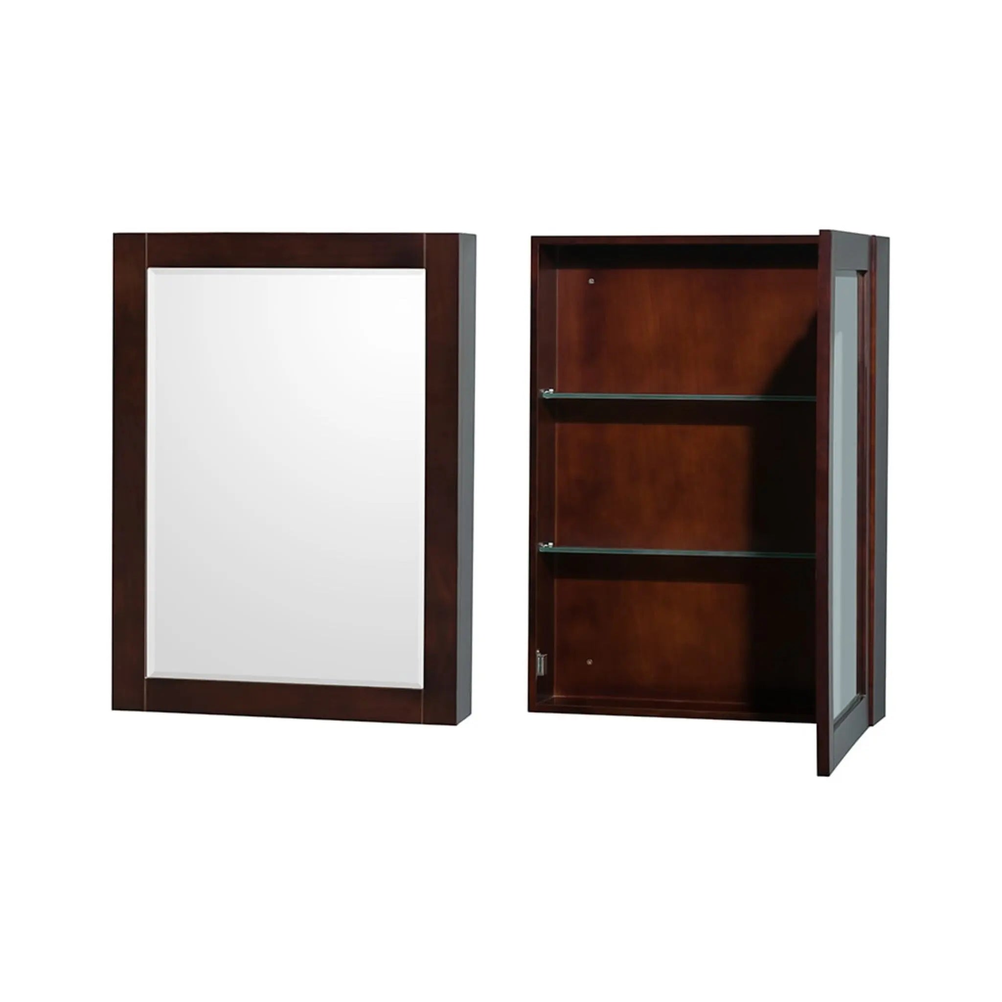 30" Sheffield Single Bathroom Vanity in Espresso with Brushed Chrome Trim & Medicine Cabinet by Wyndham