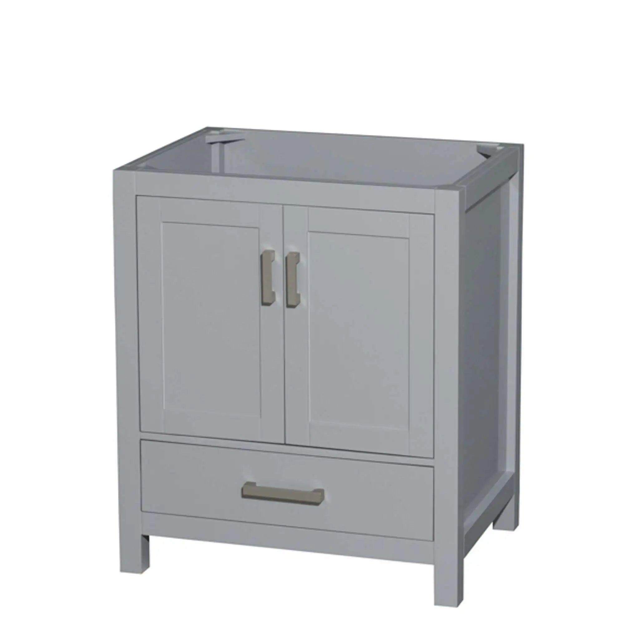 30" Sheffield Single Bathroom Vanity in Gray with Brushed Chrome Trim by Wyndham