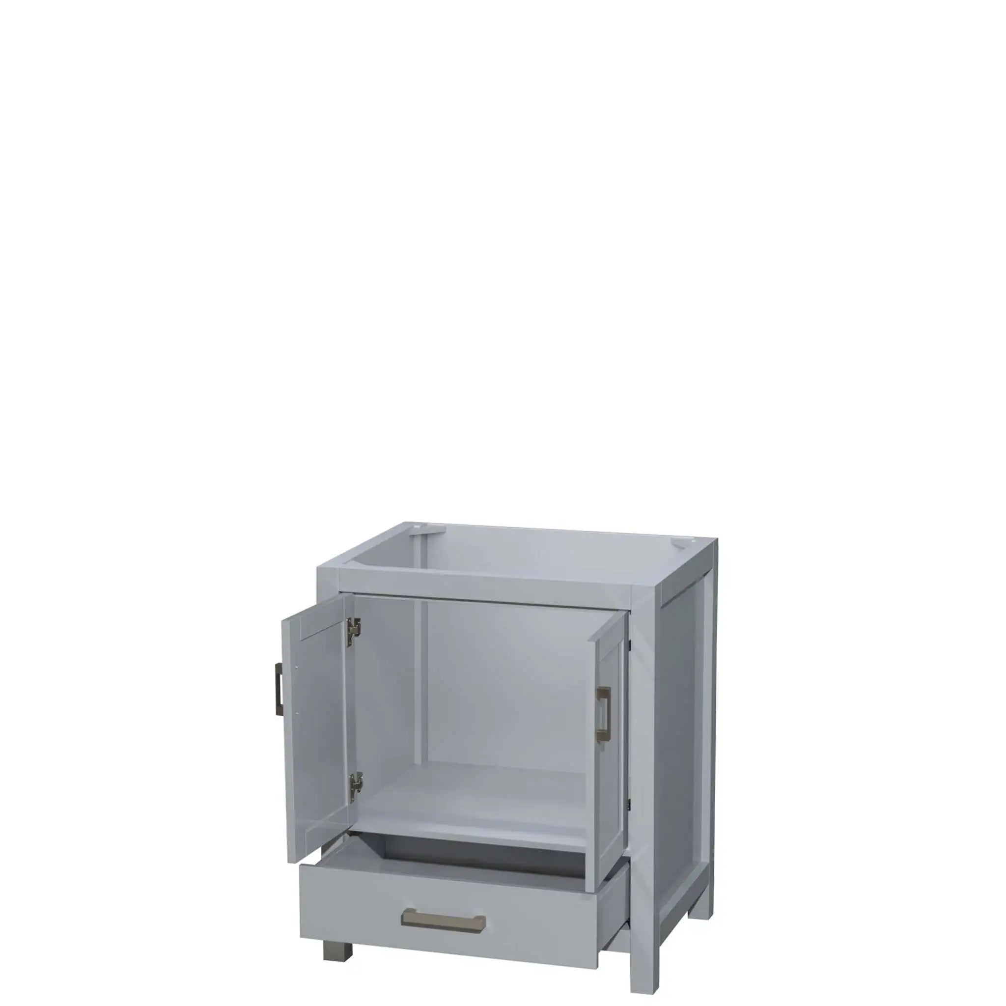 30" Sheffield Single Bathroom Vanity in Gray with Brushed Chrome Trim by Wyndham