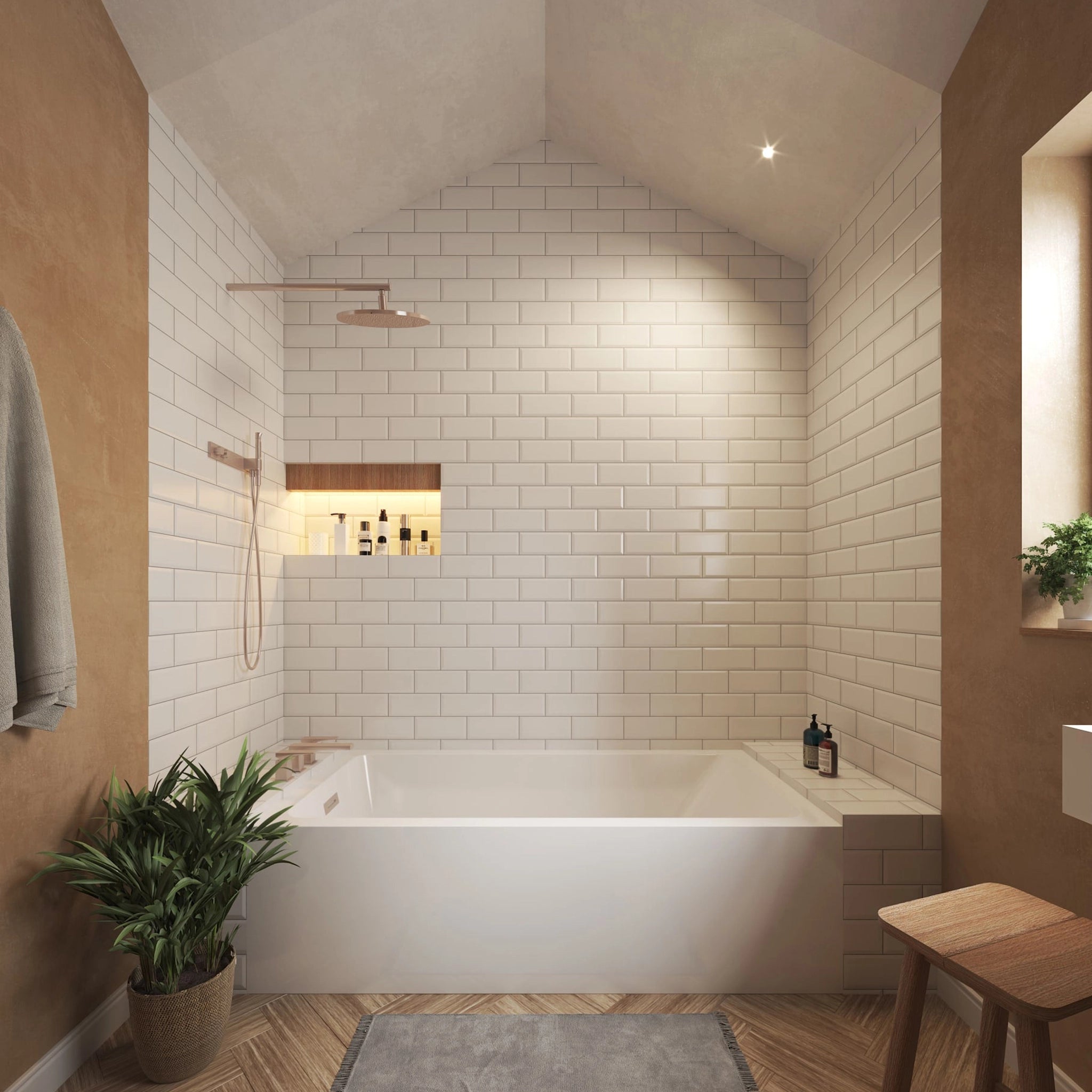 30" White Alcove Bathtub - Grayley by Wyndham (WCBTW16030LBNTRIM) image 1