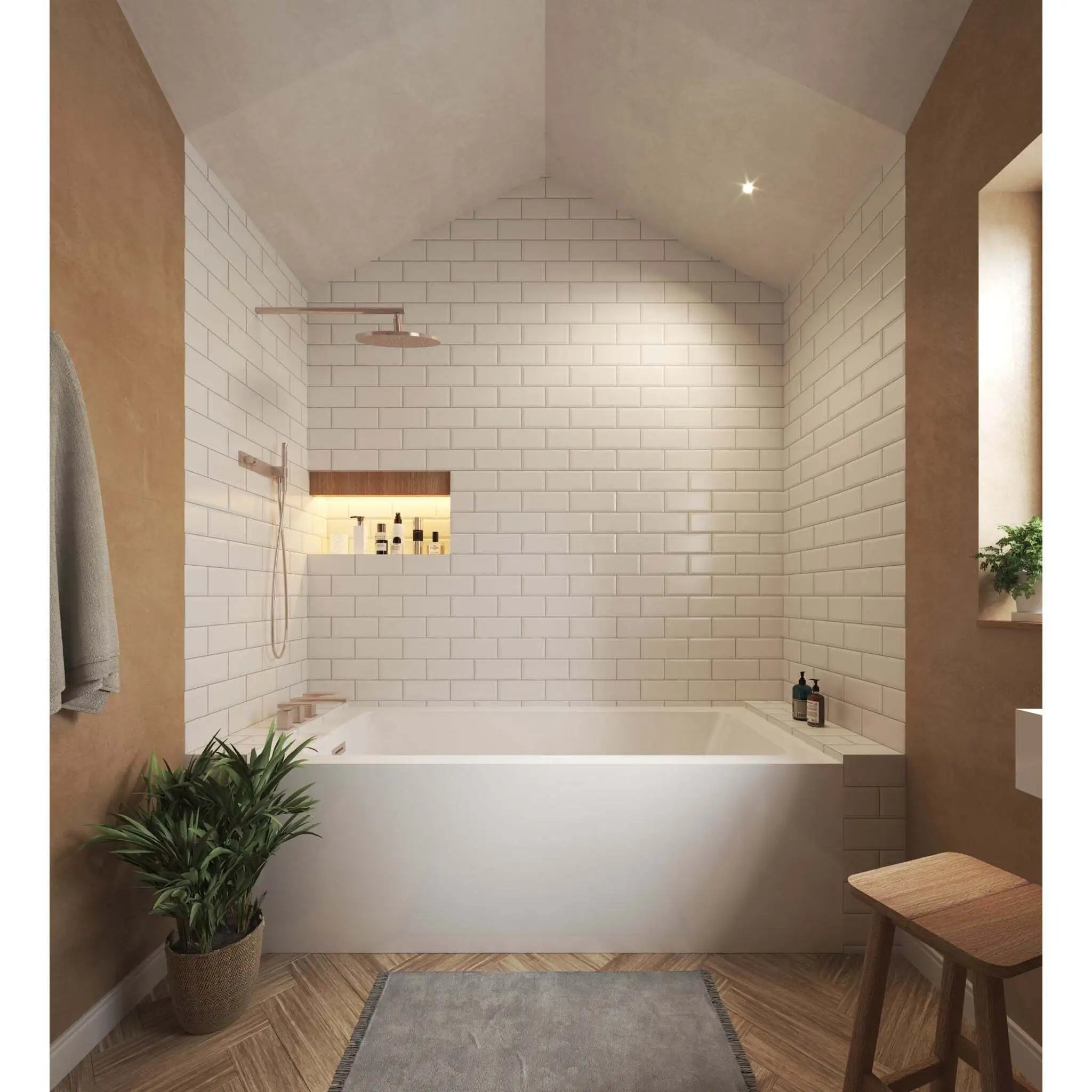 30" White Alcove Bathtub - Grayley by Wyndham (WCBTW16630LBNTRIM) image 1