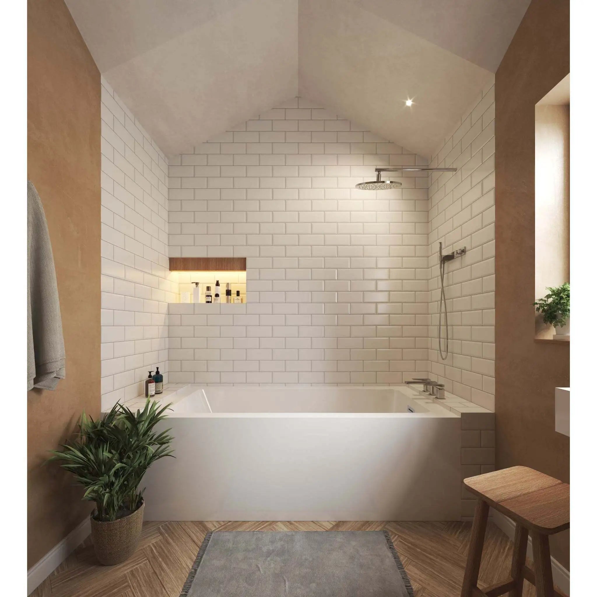 30" White Alcove Bathtub - Grayley by Wyndham (WCBTW16630RSWTRIM) image 1
