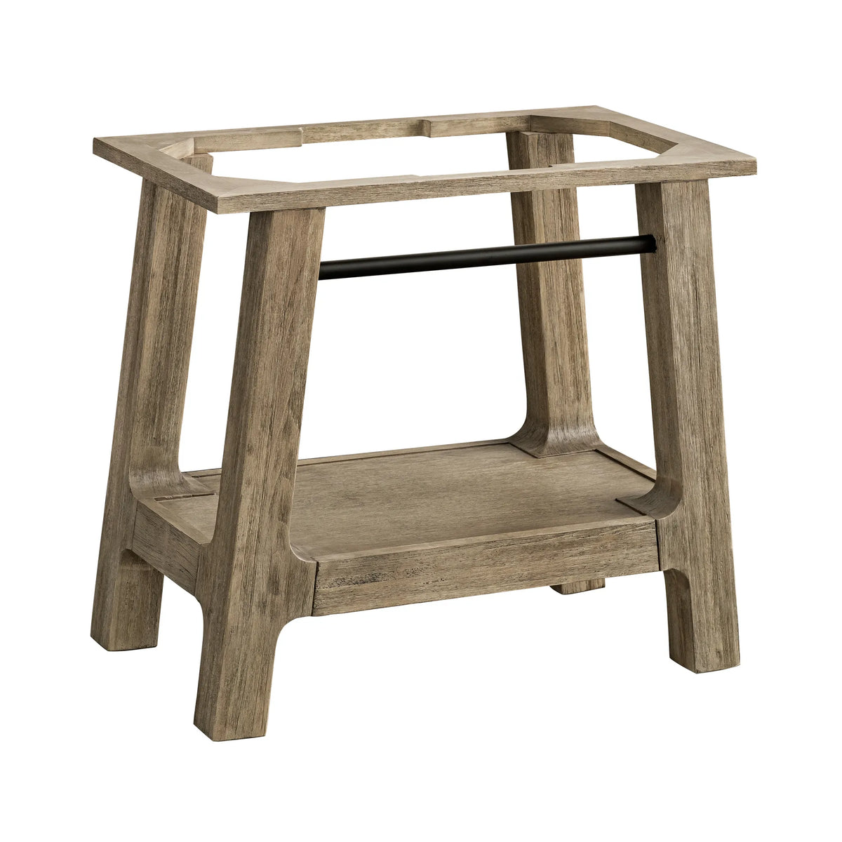 31.5" Auburn Single Sink Console in Weathered Timber-Glossy White image 2
