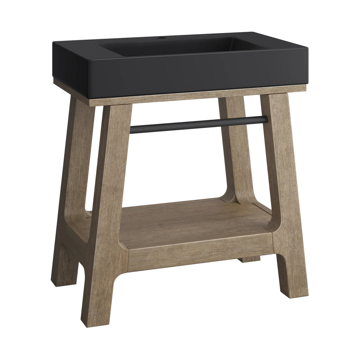 31.5" Auburn Single Sink Console in Weathered Timber-Matte Black image 8