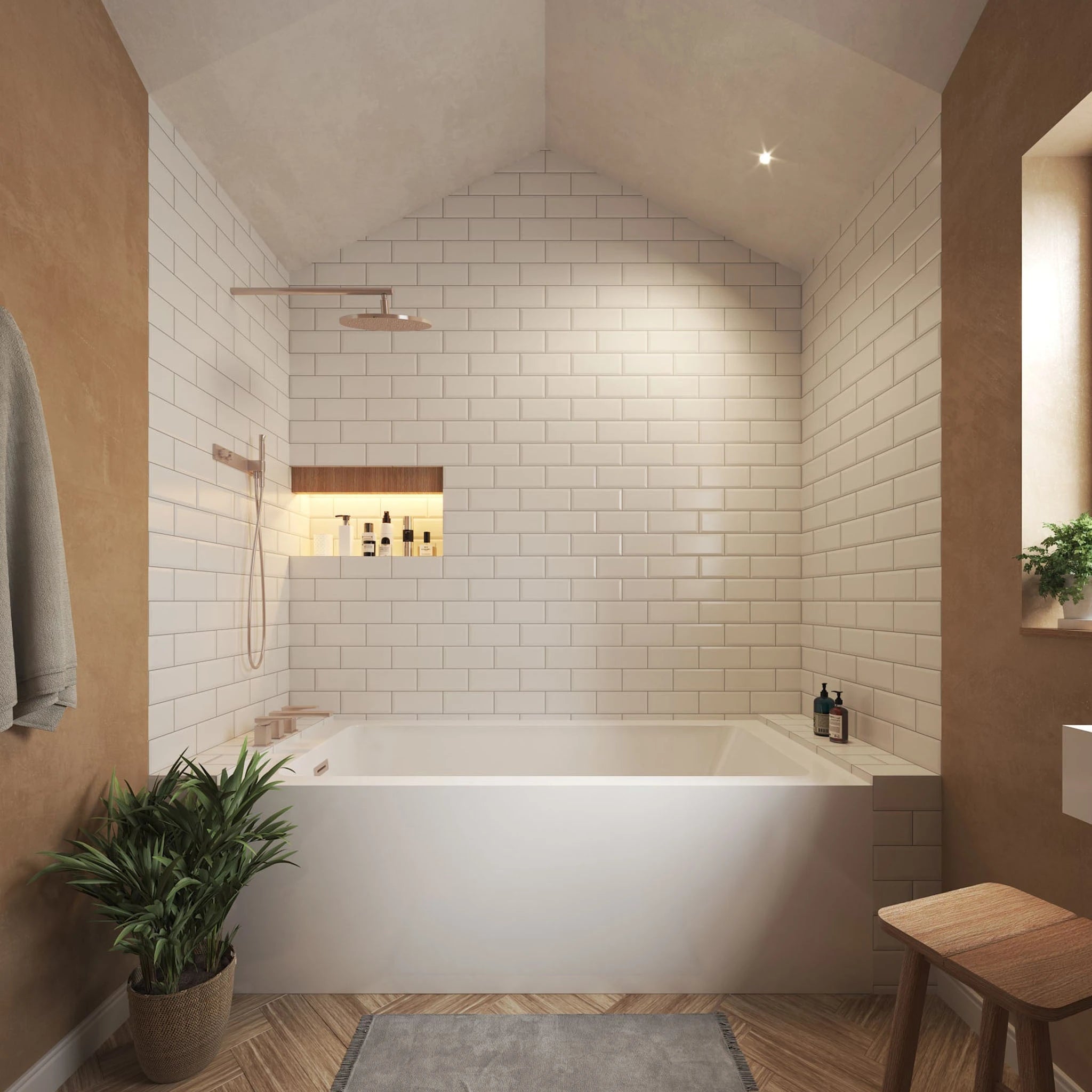 32" White Alcove Bathtub - Grayley by Wyndham (WCBTW16632LBNTRIM) image 1
