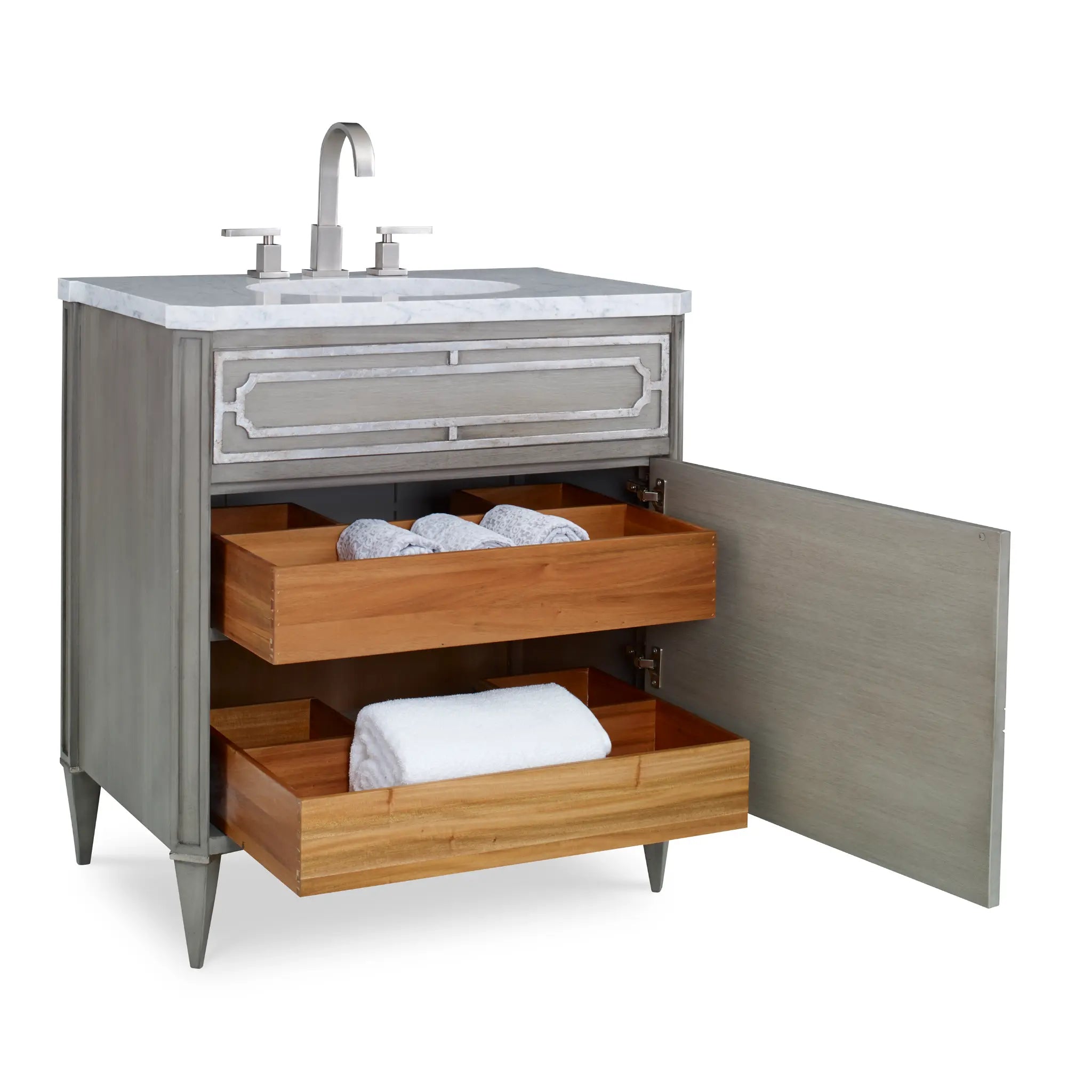 33" Emperor Medium Sink Chest - Ash Grey by Ambella Home image 5