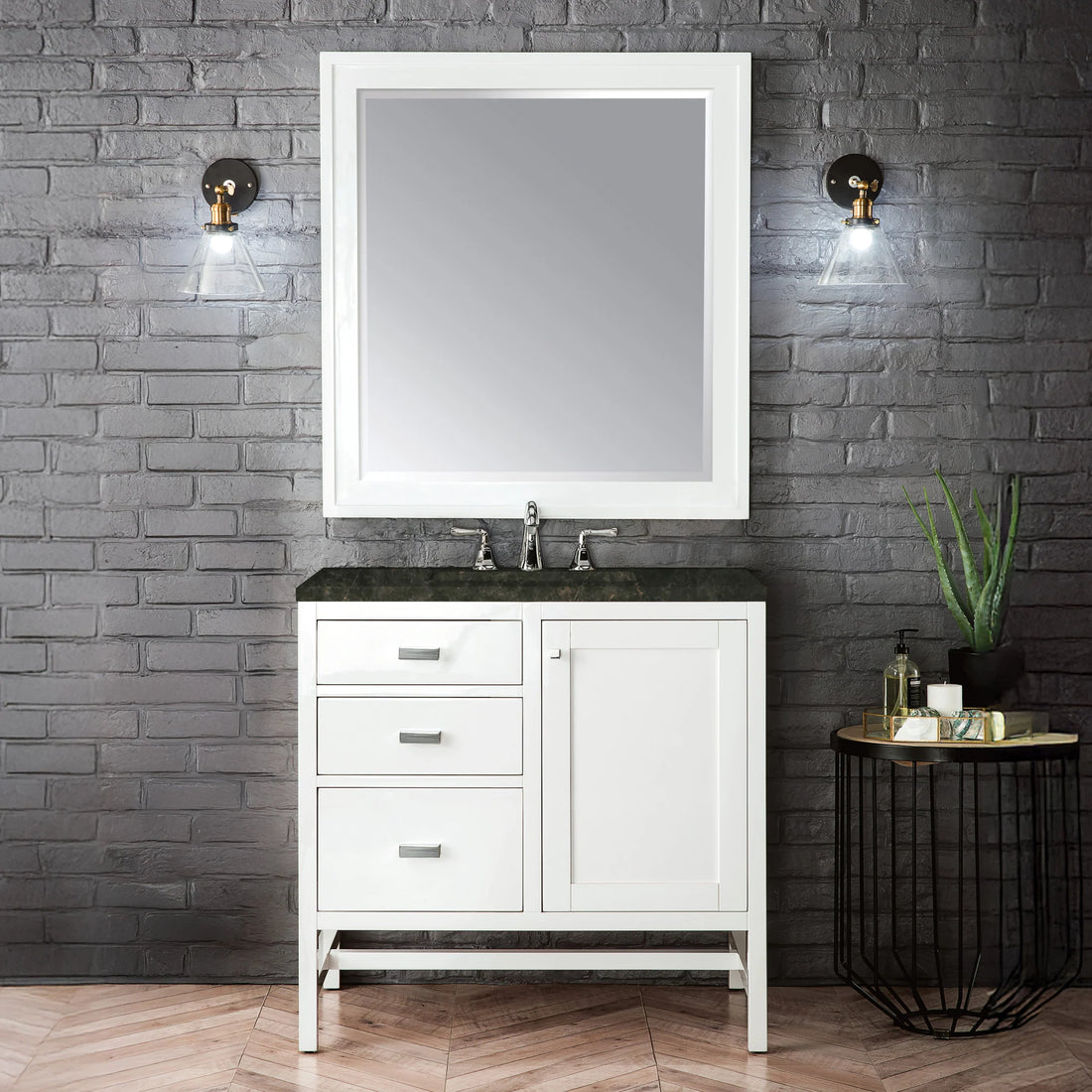 36-addison-single-vanity-cabinet-in-glossy-white-by-james-martin-vanities-e444-v36-gw-phantome-eclos-zero-silica image 1