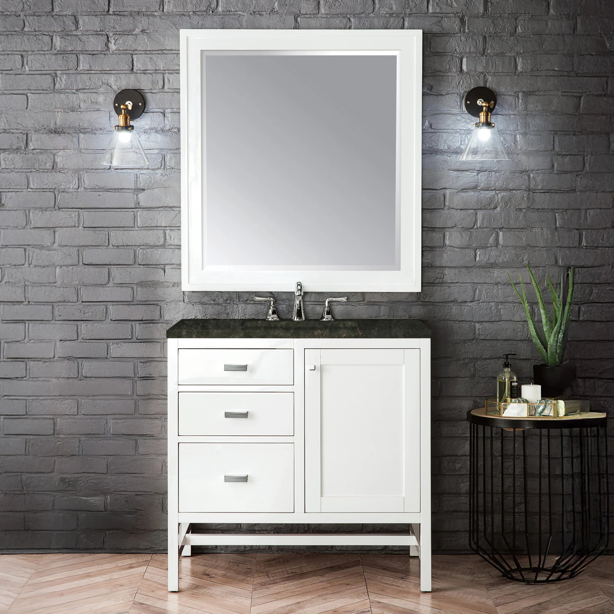 36-addison-single-vanity-cabinet-in-glossy-white-by-james-martin-vanities-e444-v36-gw-phantome-eclos-zero-silica image 1