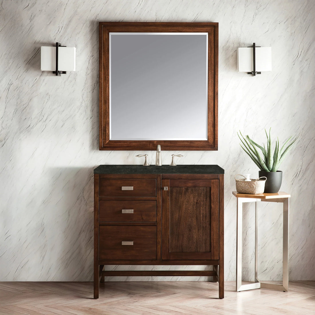 36-addison-single-vanity-cabinet-in-mid-century-acacia-by-james-martin-vanities-e444-v36-mca-phantome-eclos-zero-silica image 1
