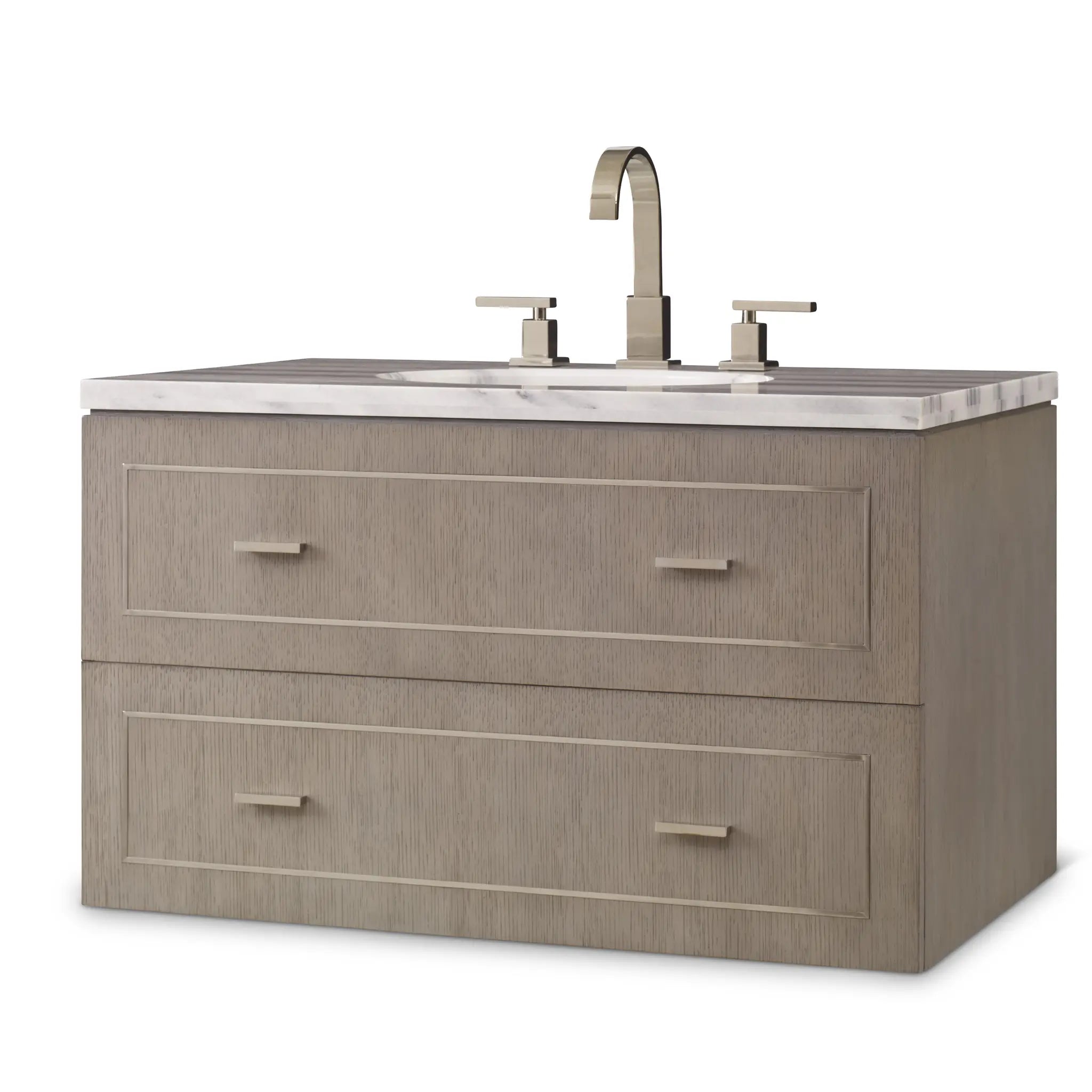 36" Albany Medium Wall Sink Chest - Warm Grey by Ambella Home image 1