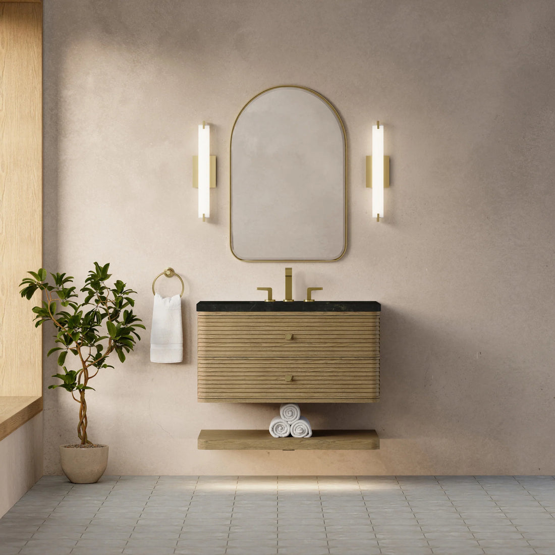 36" Allamari Single Vanity in Dune Mist by James Martin Vanities-Phantome Eclos 1