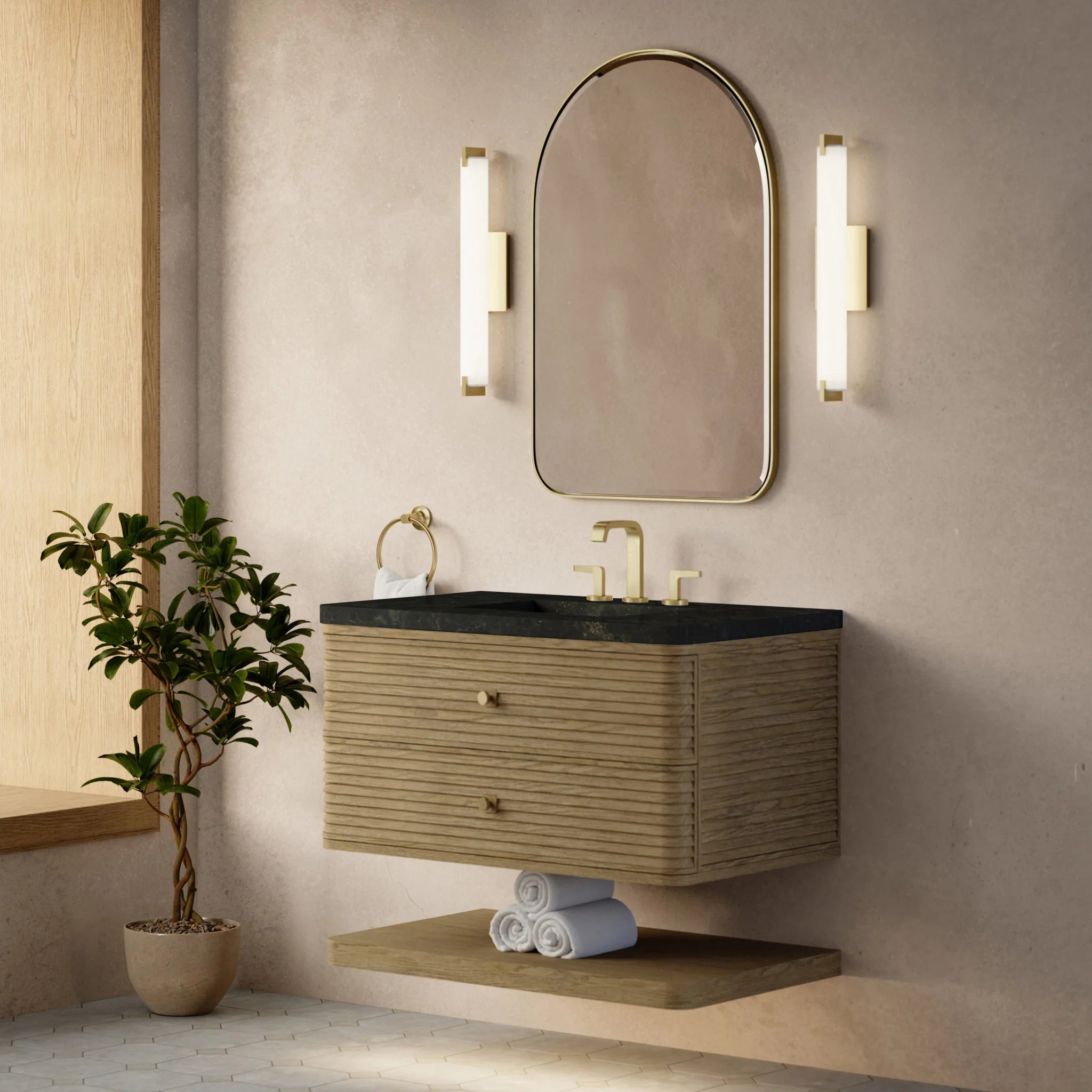 36" Allamari Single Vanity in Dune Mist by James Martin Vanities-Phantome Eclos 2