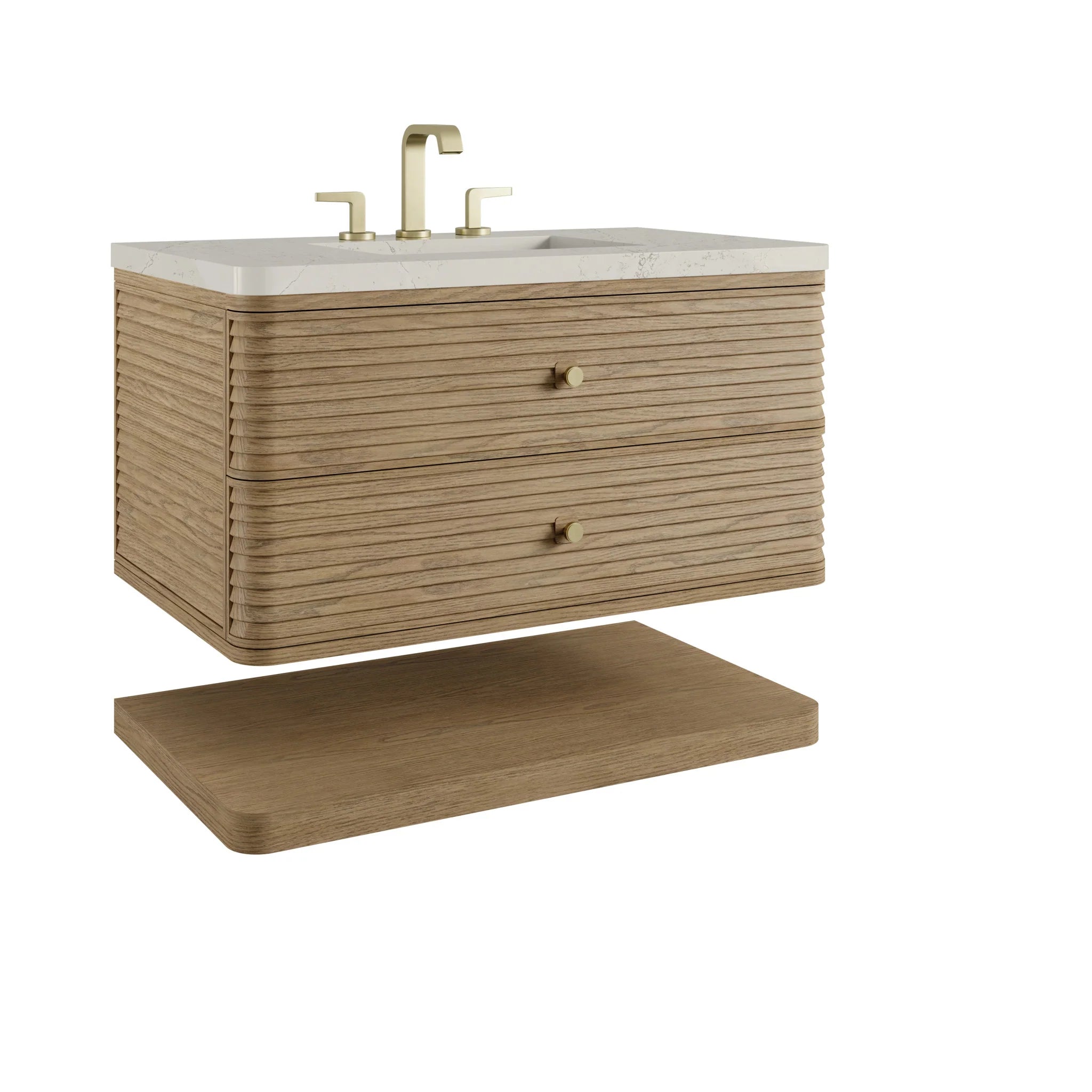 36" Allamari Single Vanity in Dune Mist by James Martin Vanities-Siberian Silestone 9