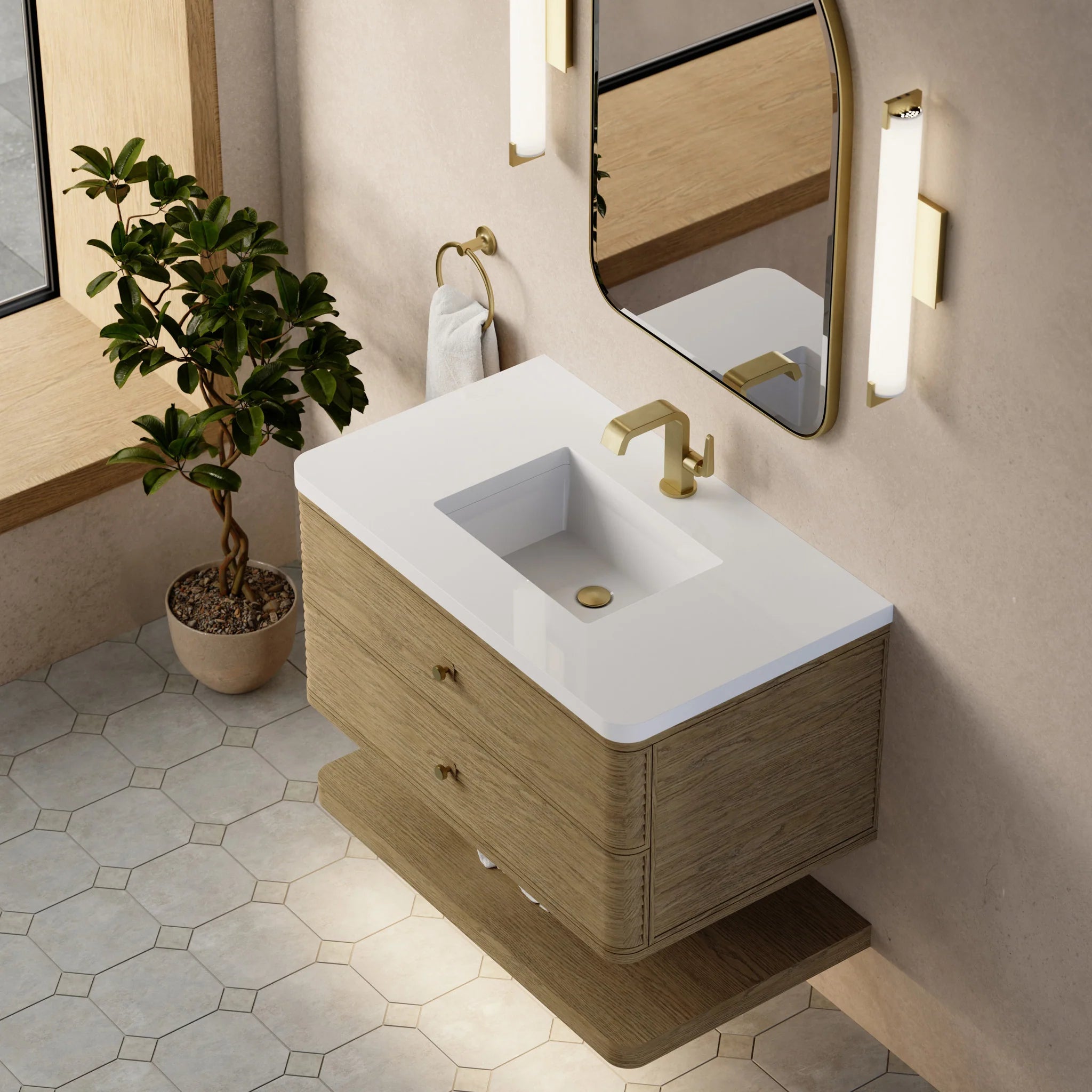 36" Allamari Single Vanity in Dune Mist by James Martin Vanities-White Zeus Silestone 29