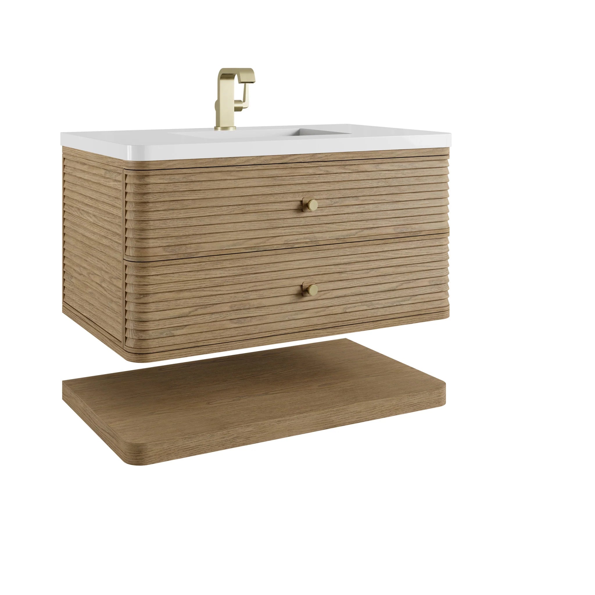 36" Allamari Single Vanity in Dune Mist by James Martin Vanities-White Zeus Silestone 33