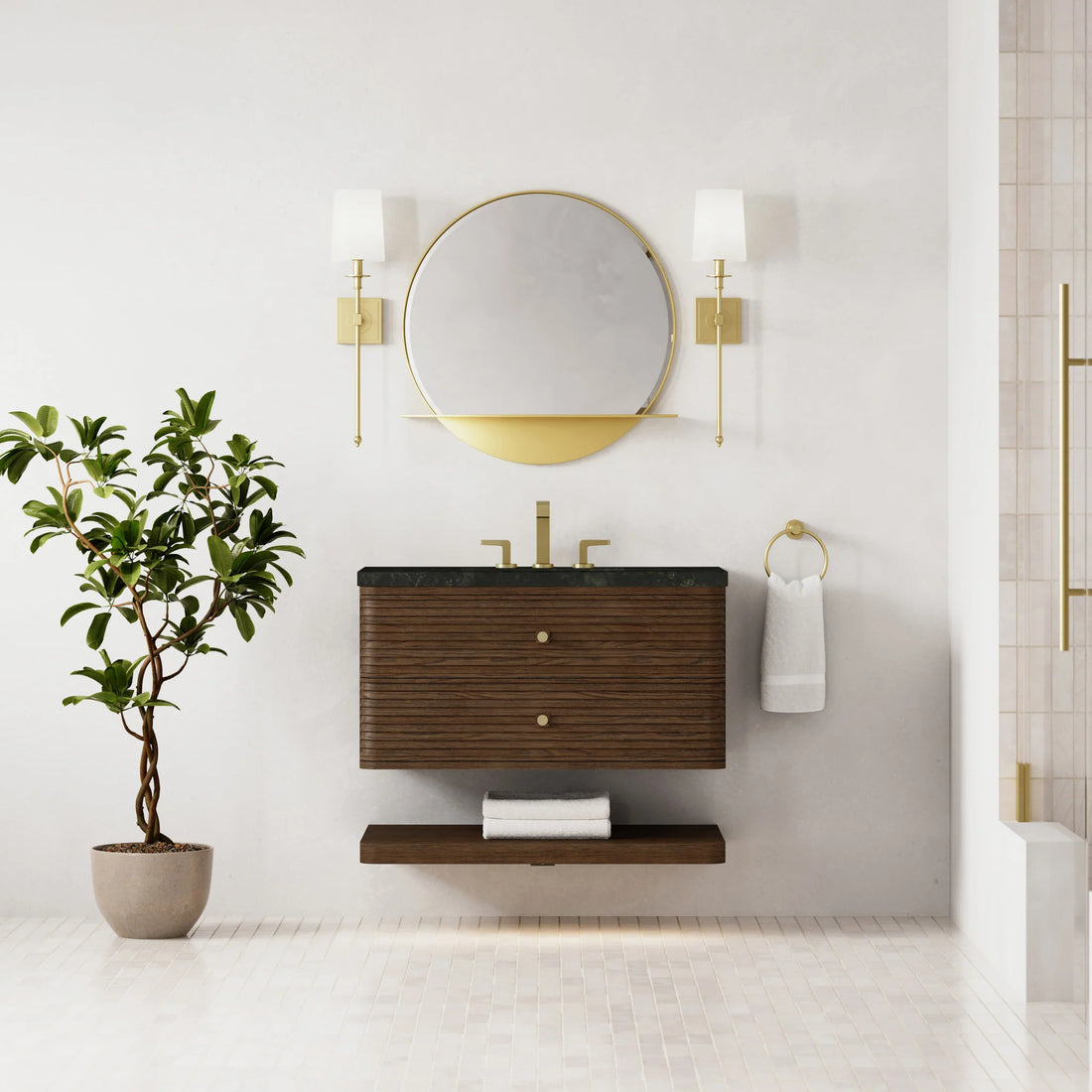 36" Allamari Single Vanity in Sable by James Martin Vanities-Phantome Eclos 1