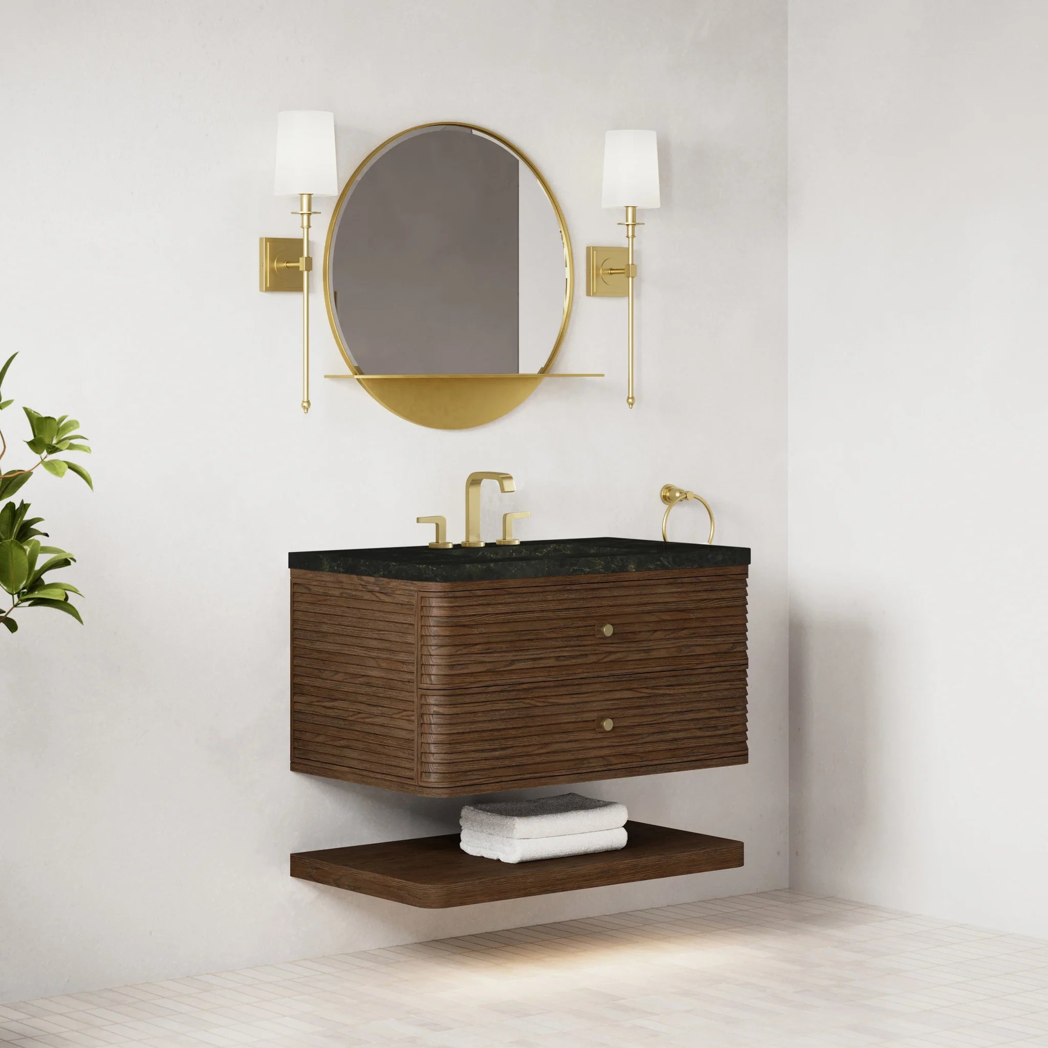 36" Allamari Single Vanity in Sable by James Martin Vanities-Phantome Eclos 2