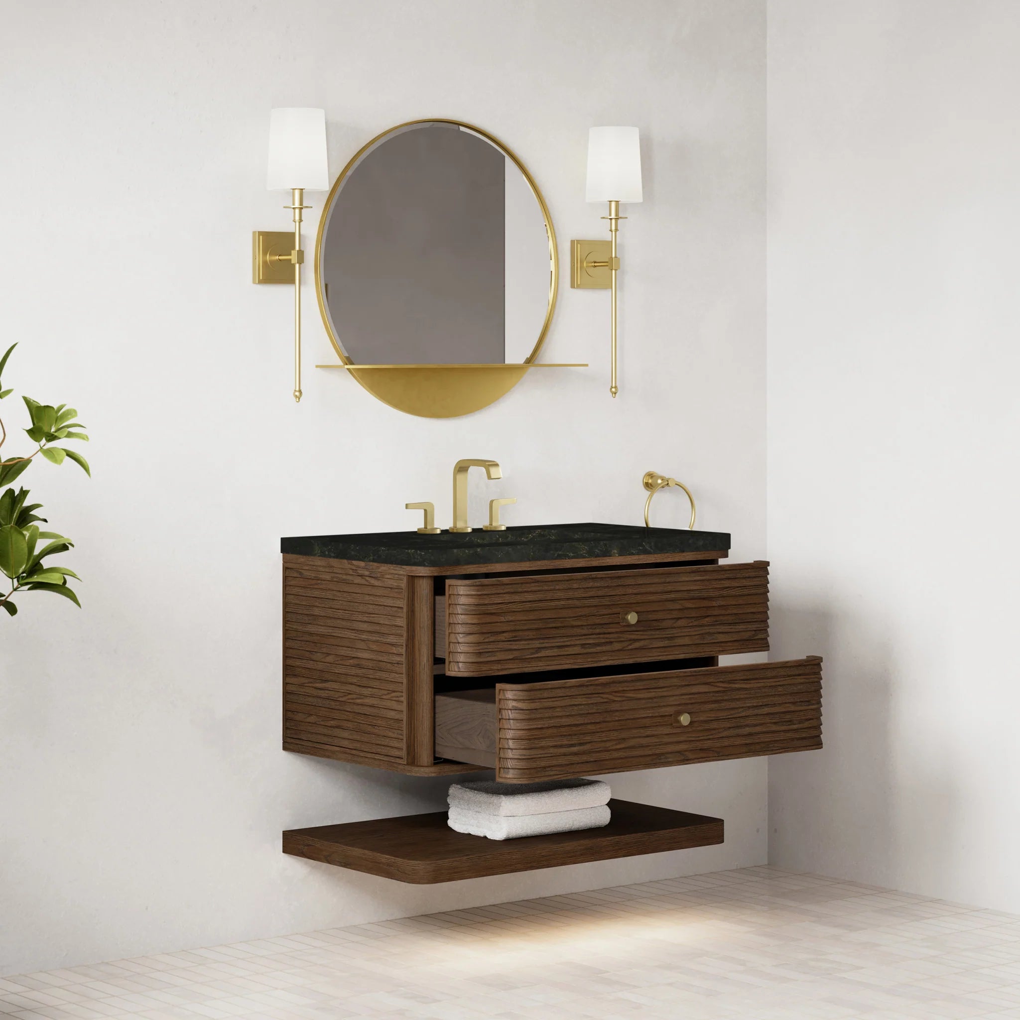 36" Allamari Single Vanity in Sable by James Martin Vanities-Phantome Eclos 3