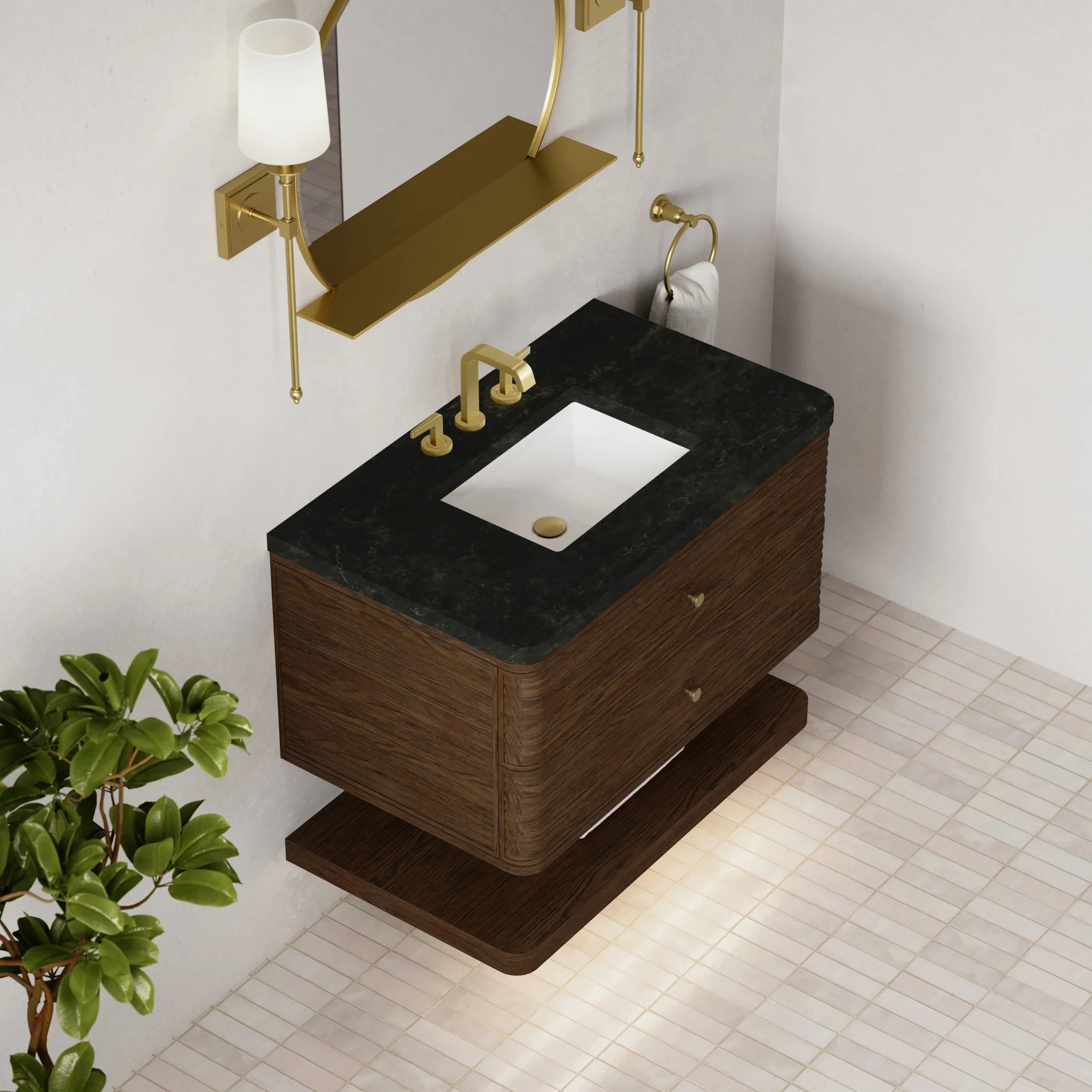 36" Allamari Single Vanity in Sable by James Martin Vanities-Phantome Eclos 5