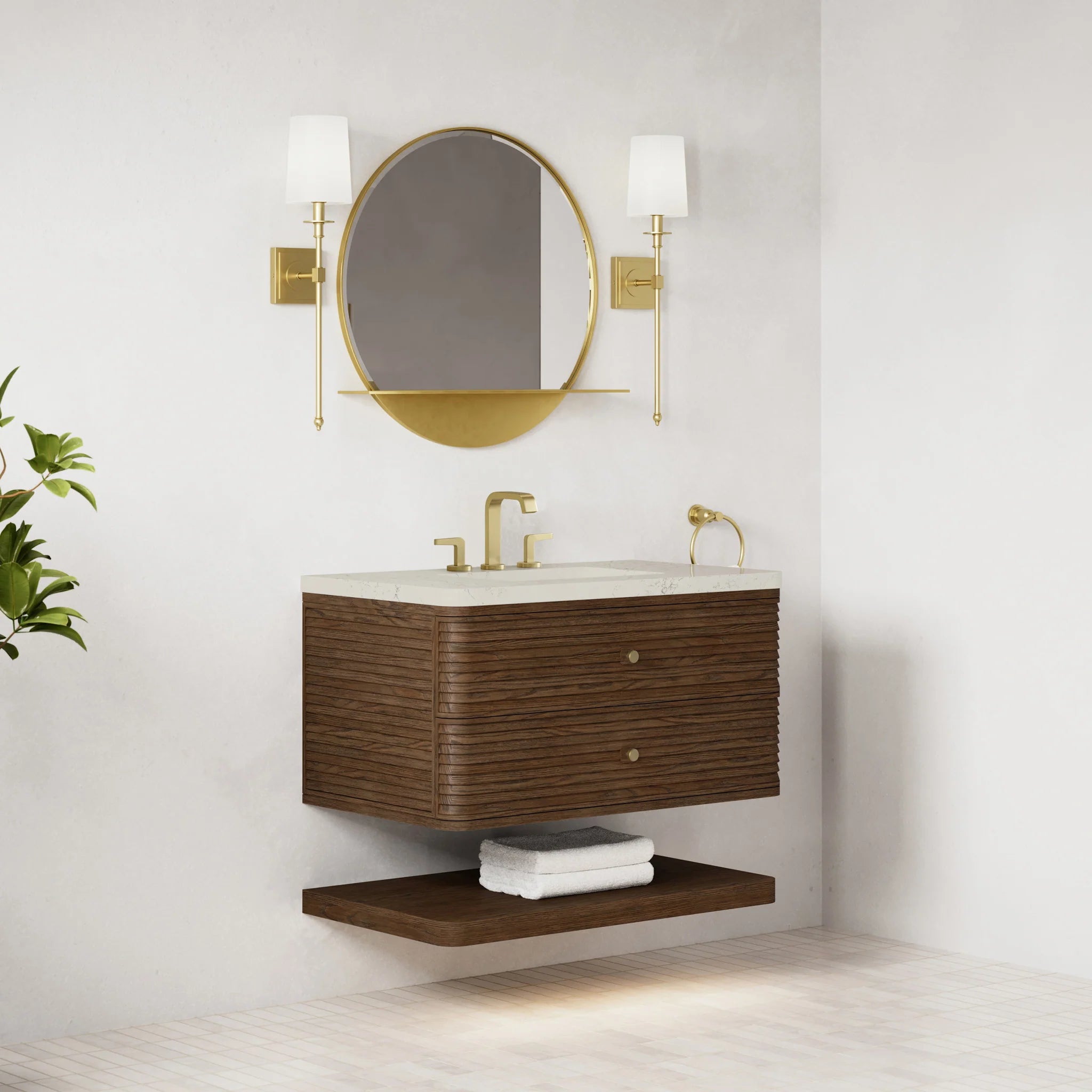 36" Allamari Single Vanity in Sable by James Martin Vanities-Siberian Silestone 2